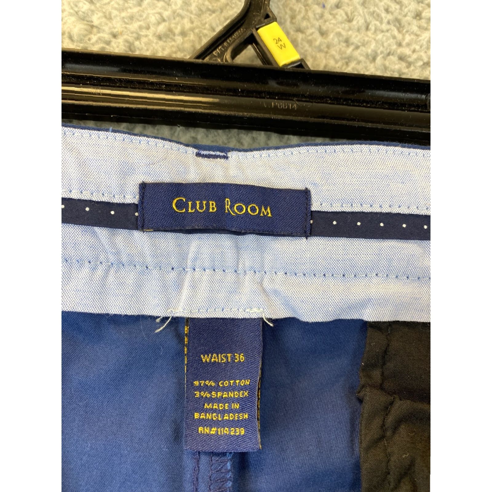 Club Room Club Room Men's Regular-Fit 9" Stretch Chino Shorts Blue Size 36 Casual Lightweight Pockets Size US 36 / EU 52 - 4 Thumbnail