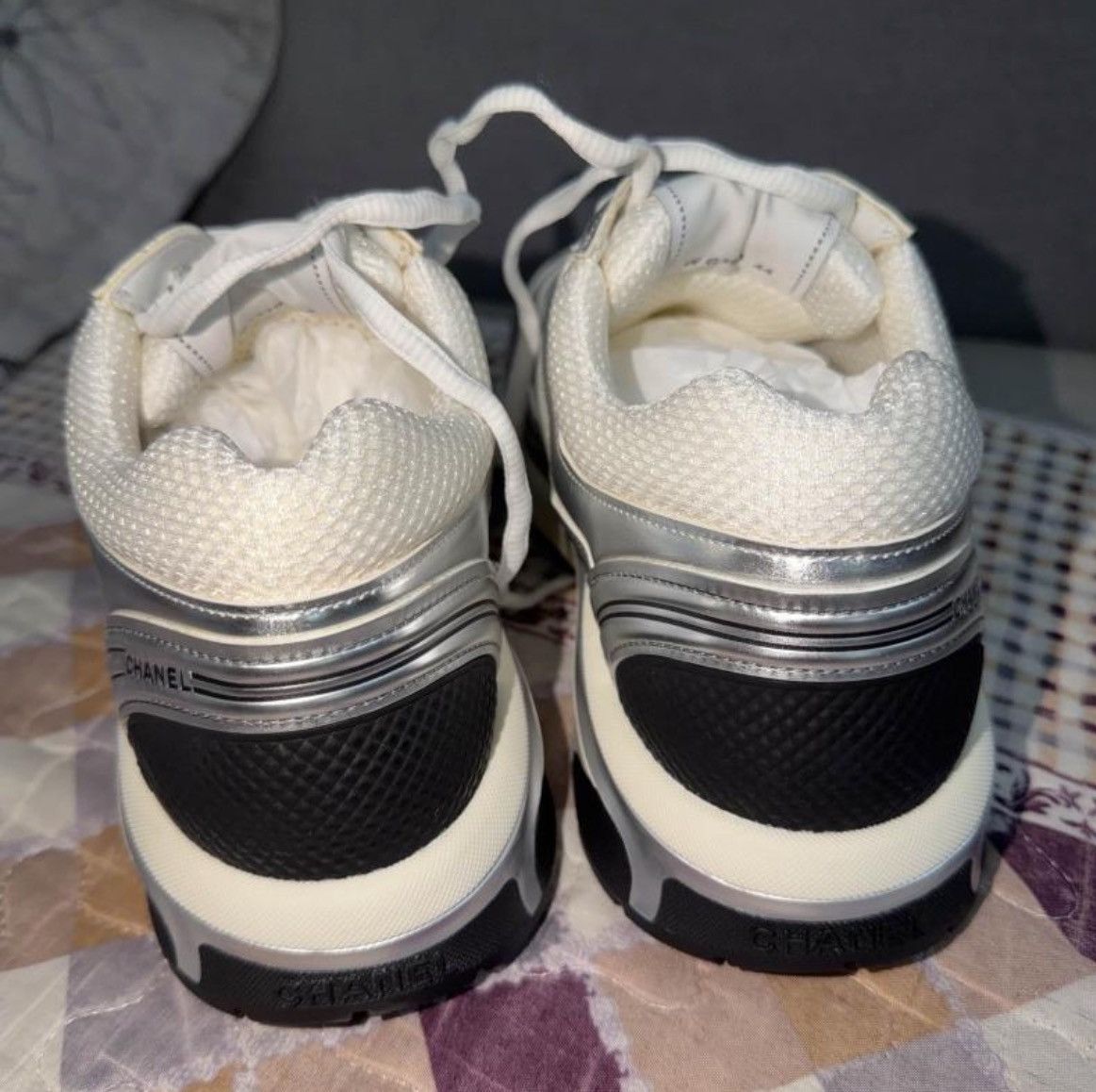 Chanel Chanel Silver Retro Lowtop Sneakers 44 Men Size US 11 / EU 44 - 3 Thumbnail