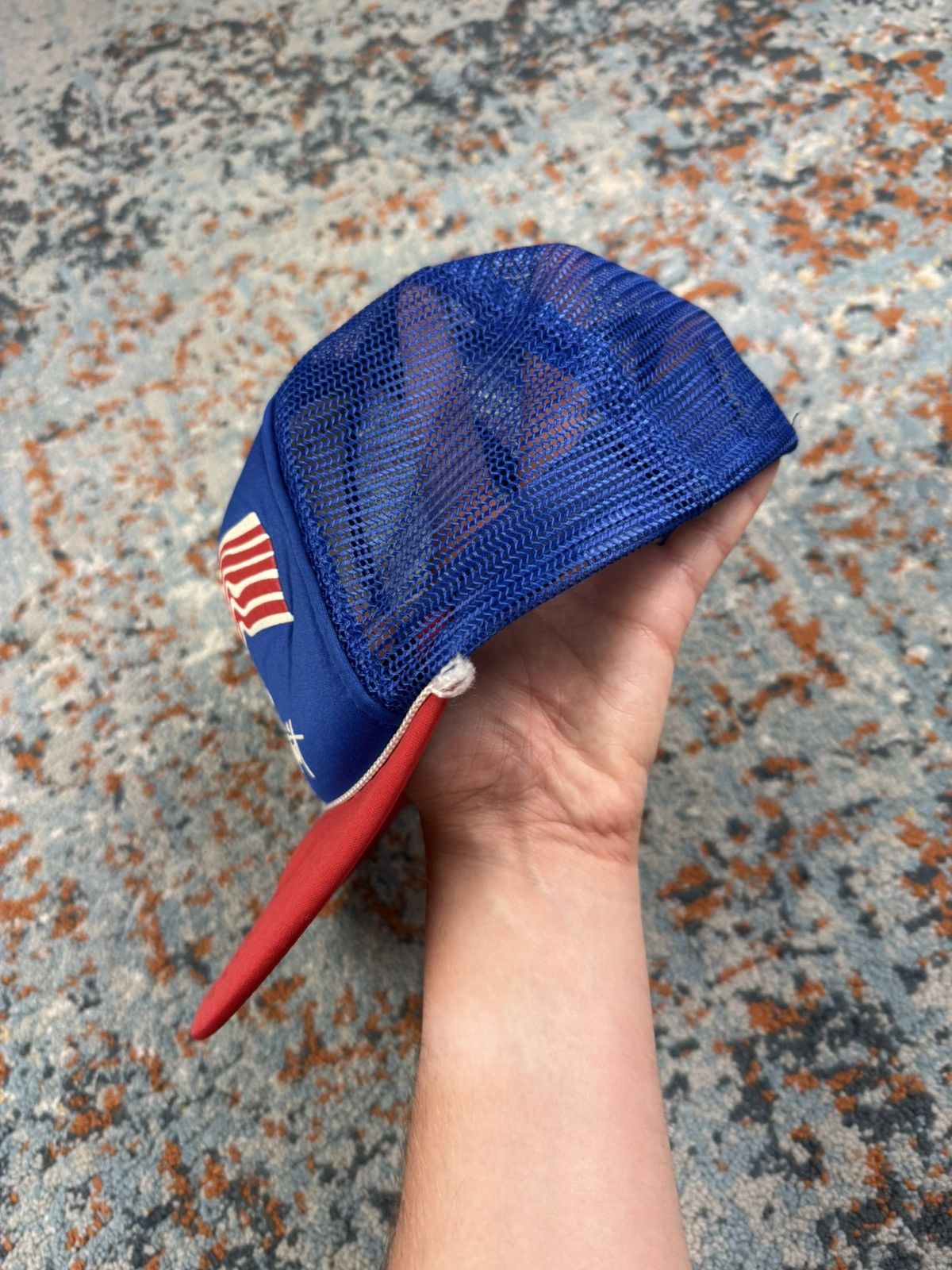 Vintage Vintage 90s American spirit USA Flag eagle trucker hat 80s Size ONE SIZE - 3 Thumbnail