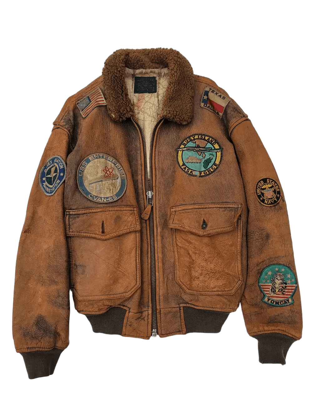 Avirex × Made In Usa × Vintage Vintage 80s Brown Avirex G-1 Flight 