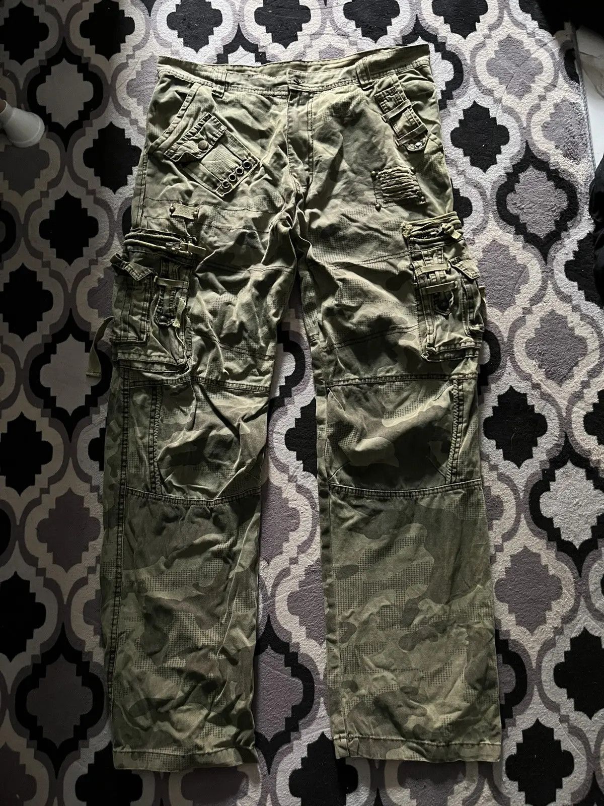 PPFM Japanese unknwn cargo camo streetwear pants Size US 33 - 1 Thumbnail