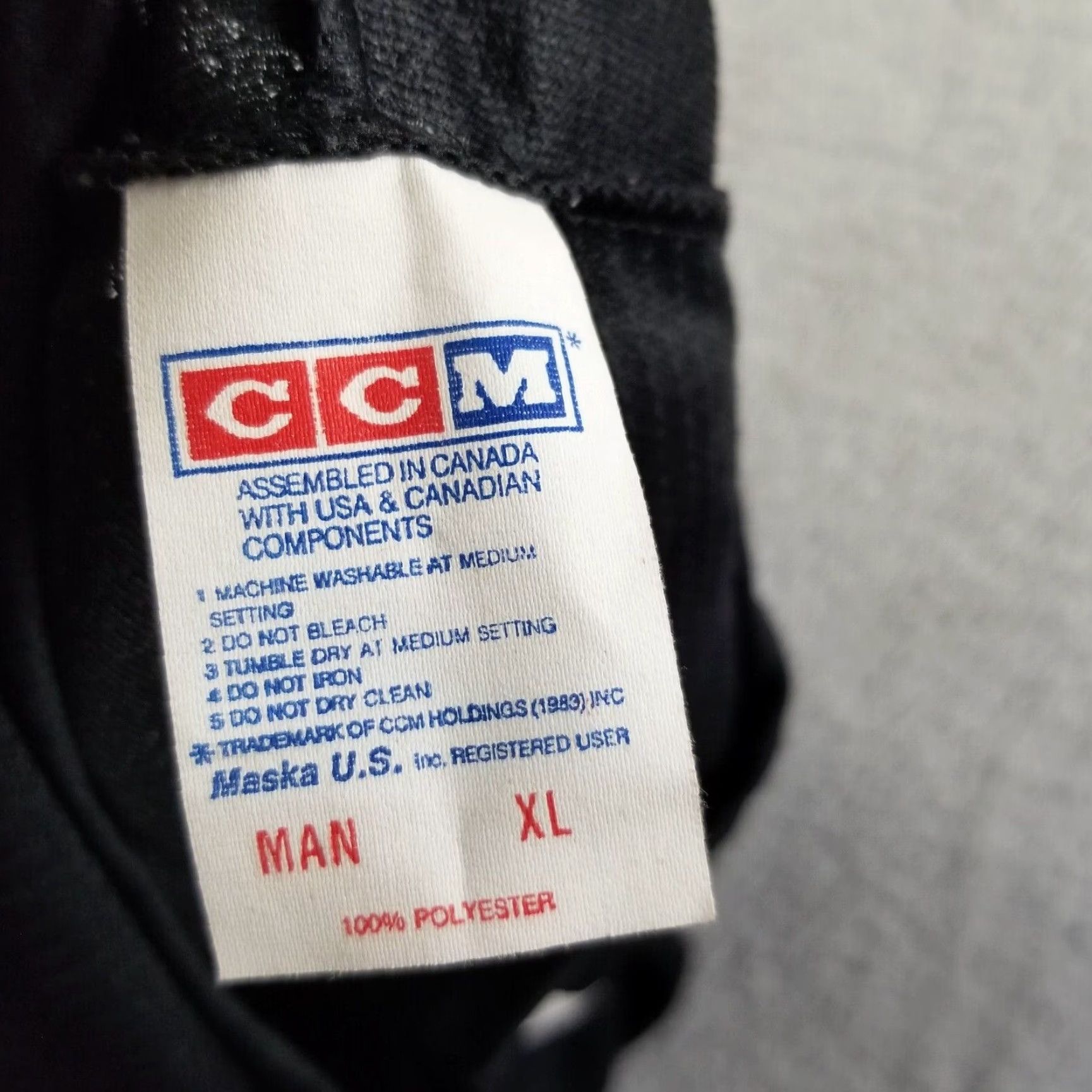 Vintage VINTAGE CCM Hockey Jersey Men XL Black USA 90s Double Sided Canada Size US XL / EU 56 / 4 - 3 Thumbnail