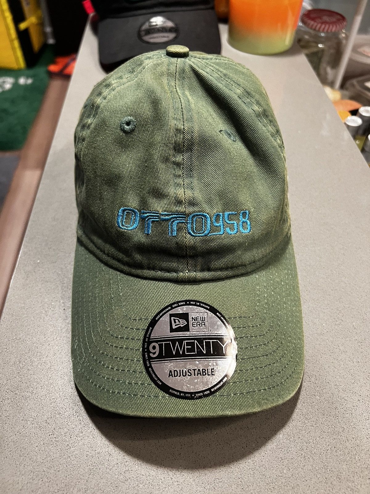 New Era Otto 958 Green Hat Blue Logo | Grailed
