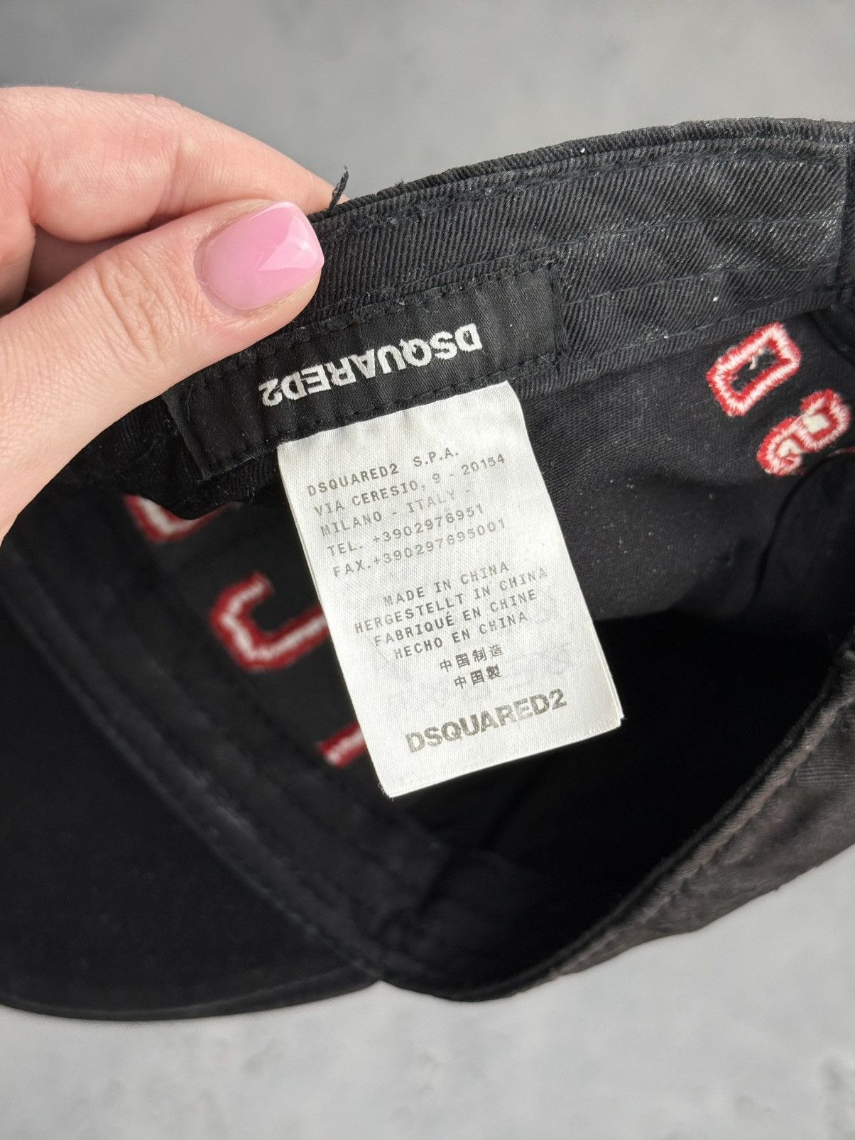 Dsquared2 Vintage Cap Dsquared2 Icon Born in Canada Faded Black Hat Size ONE SIZE - 11 Thumbnail