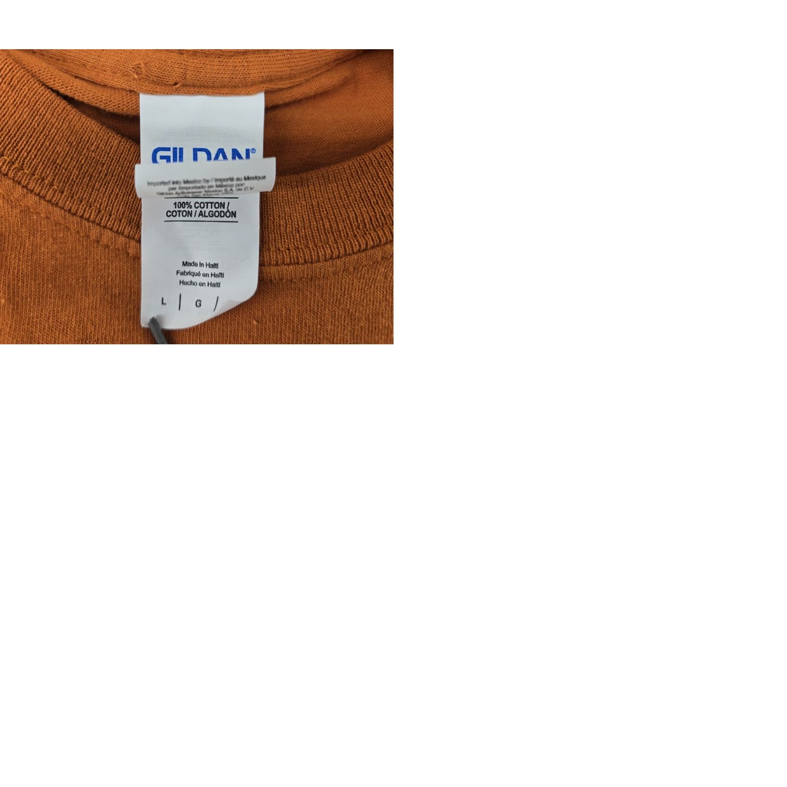 Gildan Gildan T-Shirt Mens Large Rust Orange Cotton Crew Neck Short Sleeve Logo Tackle Warehouse Casual Outdoor All Seasons Regular Fit Size US L / EU 52-54 / 3 - 9 Thumbnail