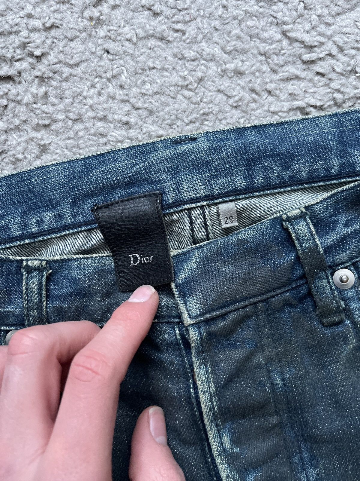 Dior Dior KVA waxed mud wash jeans Size US 29 - 4 Thumbnail