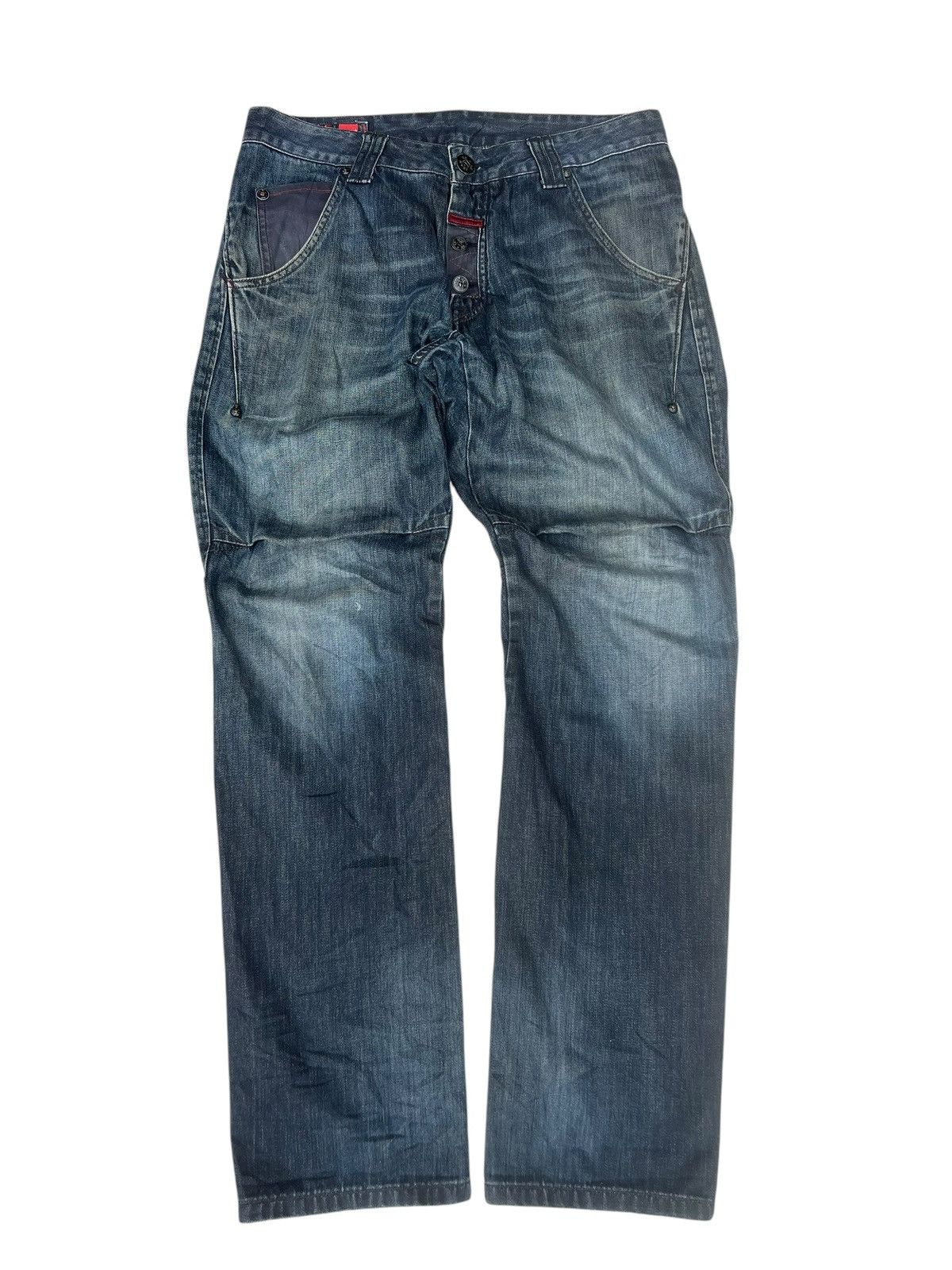 Marithe + Francois Girbaud Vintage Y2K Marithe Francois Girbaud Mud Denim Jeans Size US 32 / EU 48 - 1 Thumbnail