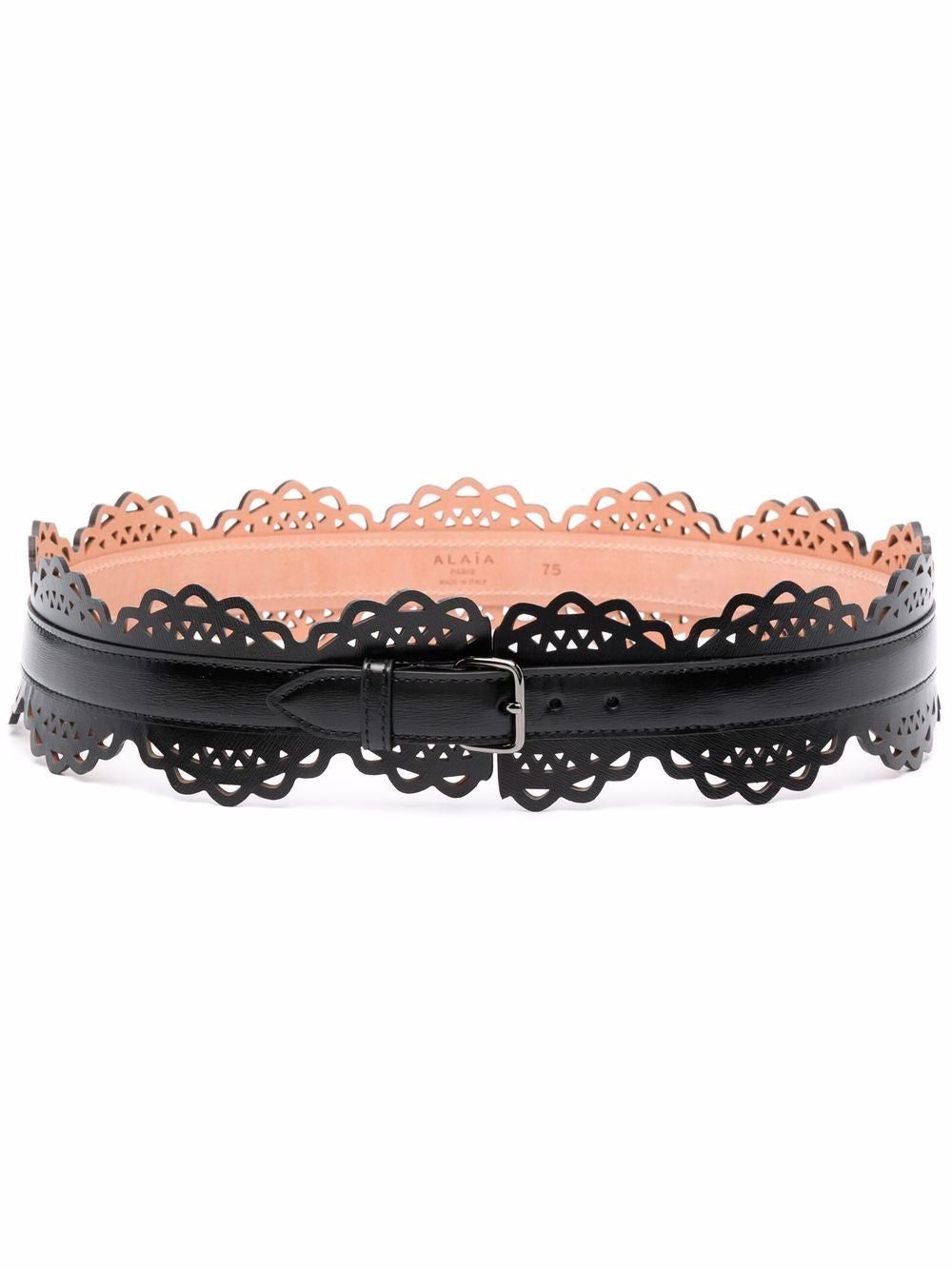 image of Alaia Alaïa Cintura Bustier Black Belt Size 75, Women's