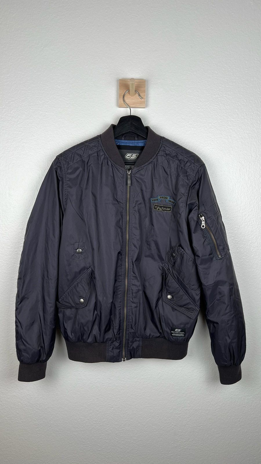 Diesel Diesel Gray Bomber Zip-Up Jacket Size US M / EU 48-50 / 2 - 1 Thumbnail