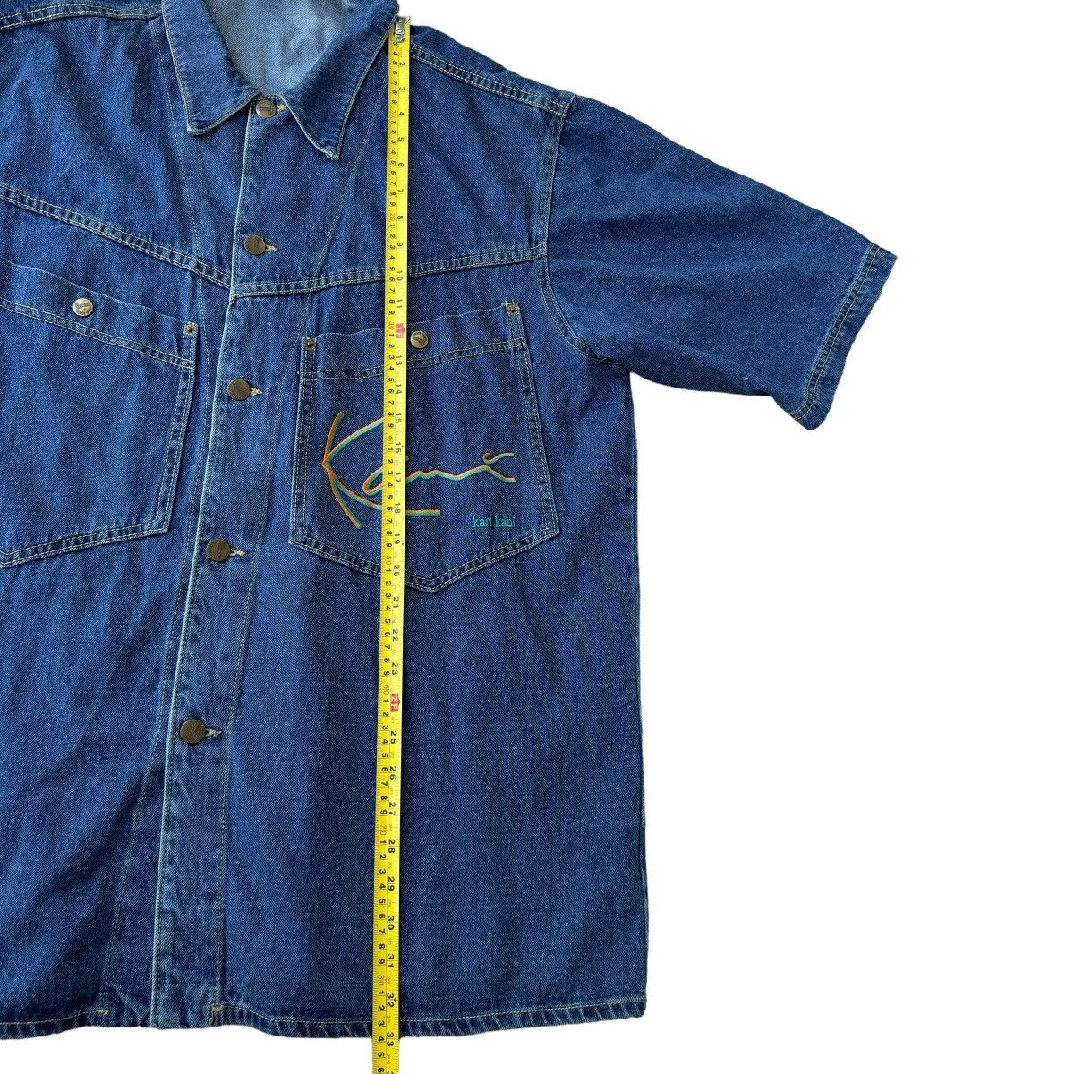 Karl Kani × Makaveli Vintage Karl Kani Jeans Button-up Jean Denim Jacket Tupac Size US L / EU 52-54 / 3 - 8 Thumbnail