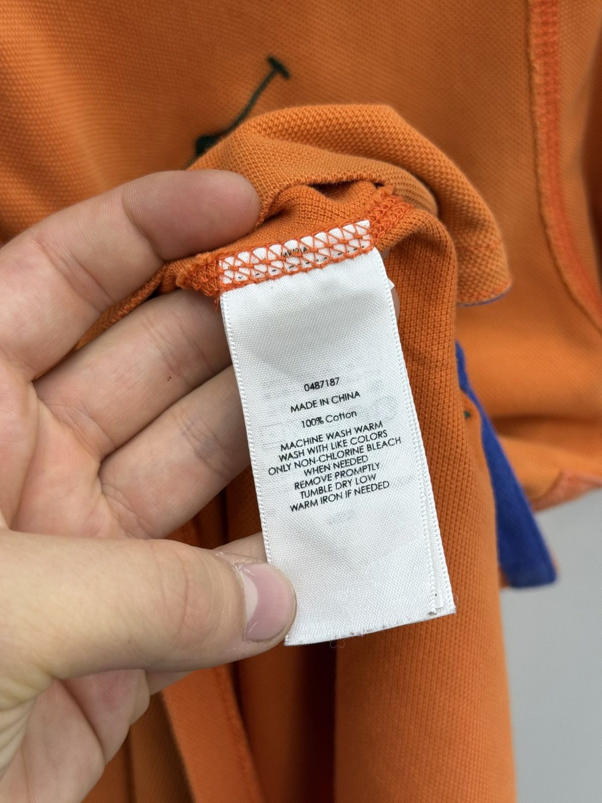 Polo Ralph Lauren Vintage Polo Ralph Lauren Big Pony Orange Polos Size US L / EU 52-54 / 3 - 7 Thumbnail