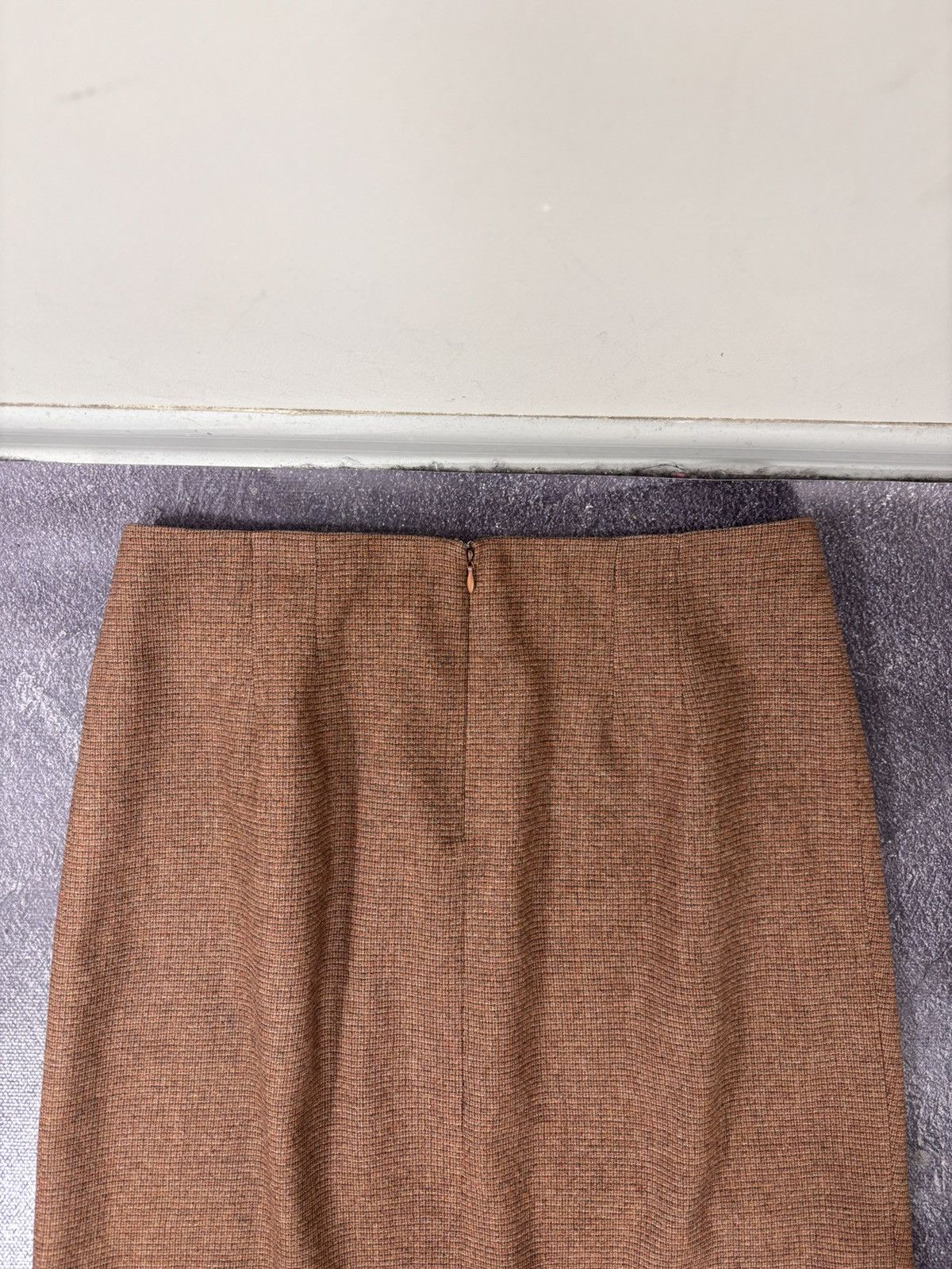 Etro Etro Women’s Brown Wool Tweed Wrap Skirt Leather Toggle Size 32" / US 10 / IT 46 - 11 Thumbnail