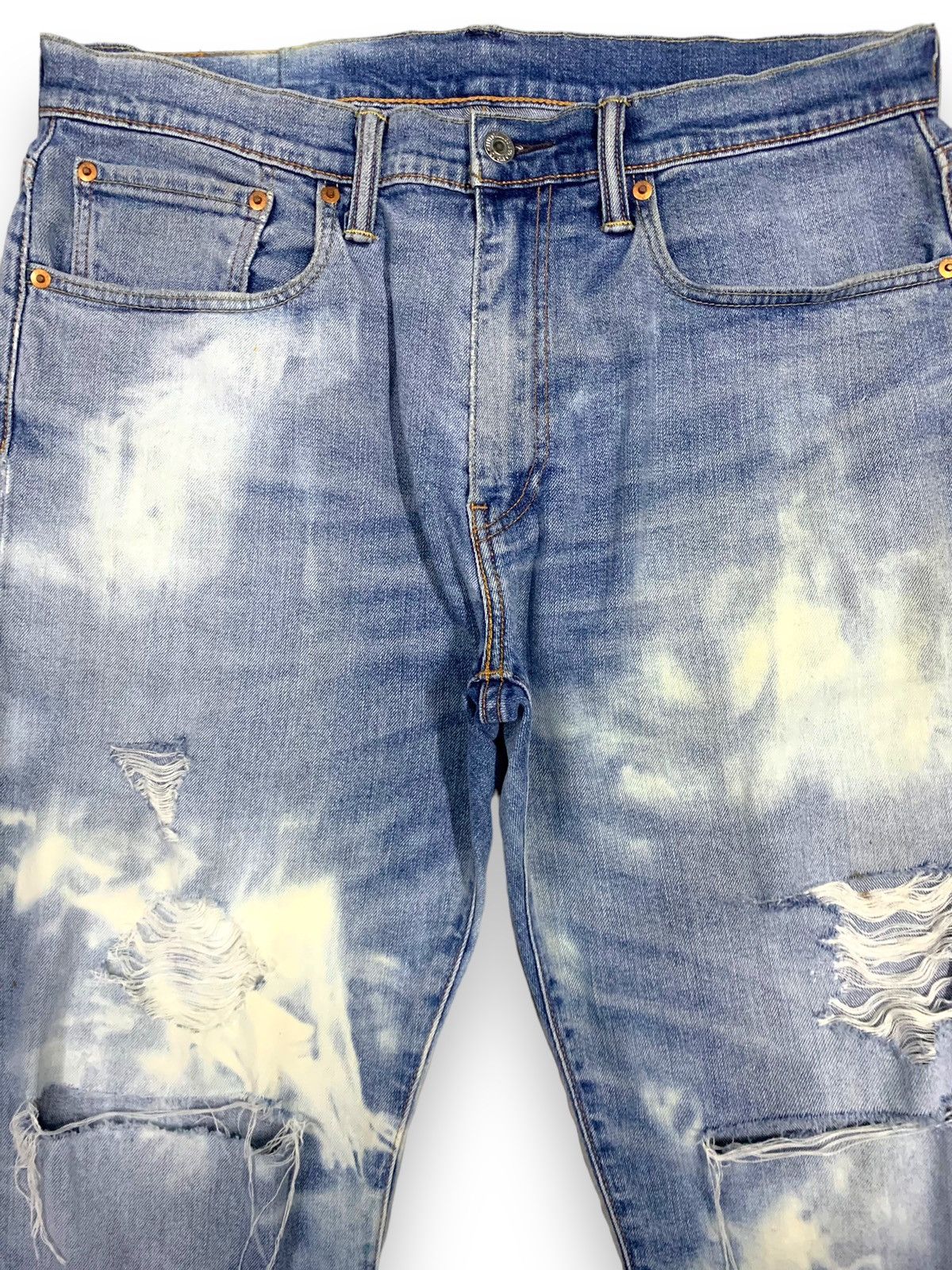 Levi's Vintage Clothing Vintage Levis 502 Bleached Loose Tapered Distressed Jeans Size US 34 / EU 50 - 3 Thumbnail