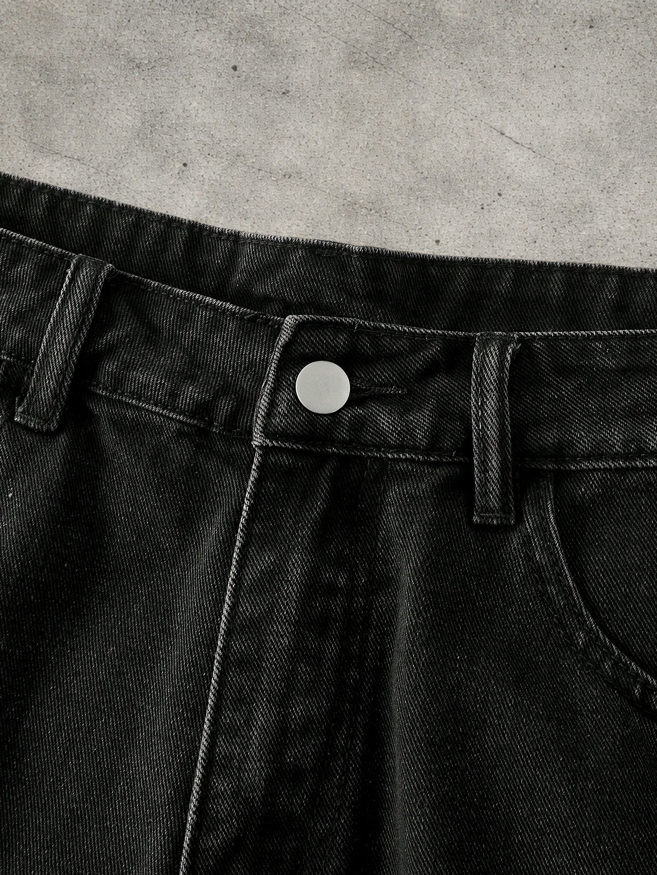 Japanese Brand Paint black denim shorts Size US 32 / EU 48 - 3 Thumbnail