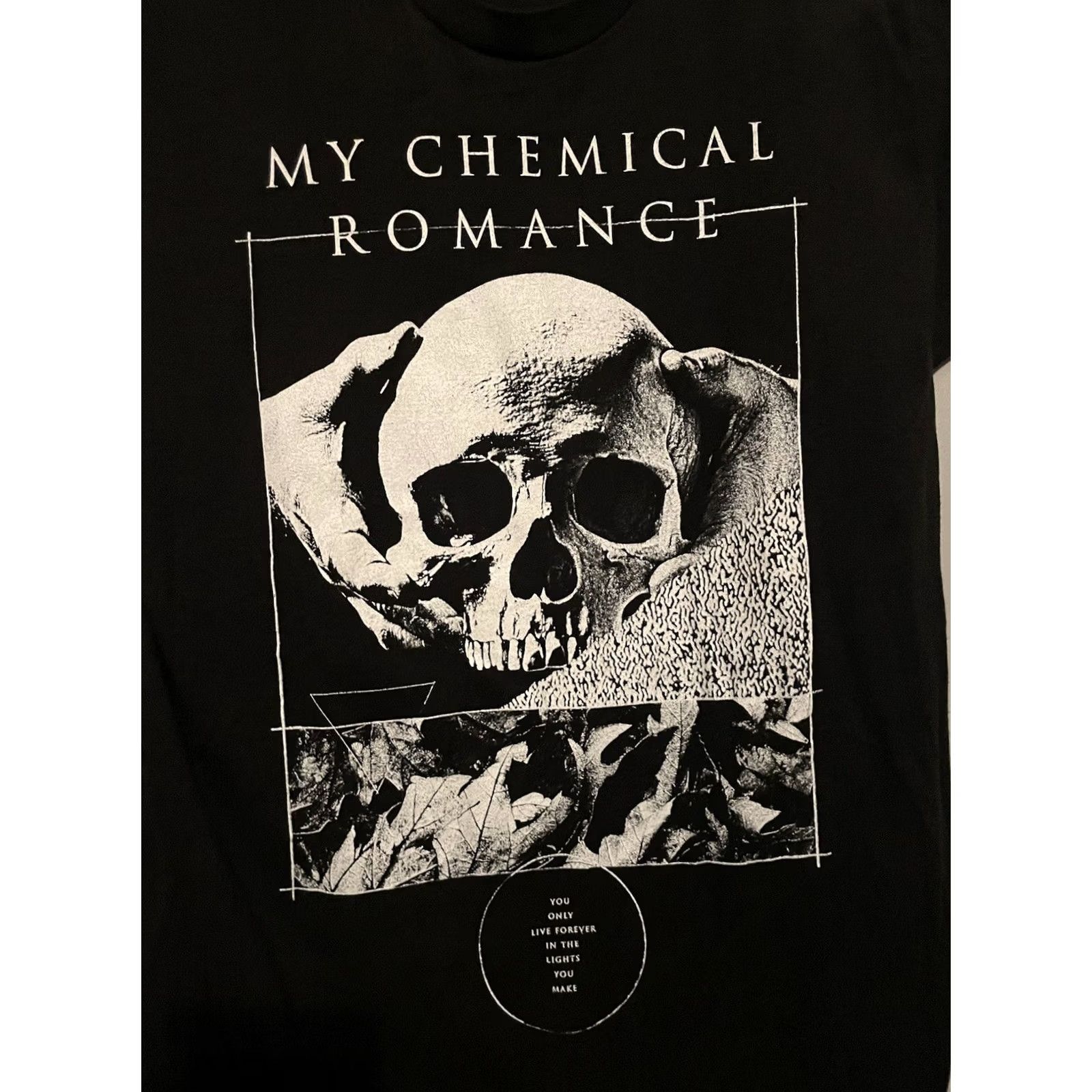 Tultex My Chemical Romance You Only Live Forever In The Lights You Make T-Shirt M Black Cotton Short Sleeve Mens 27” 18” Pit to Pit Band Tultex C245 Size US M / EU 48-50 / 2 - 2 Thumbnail