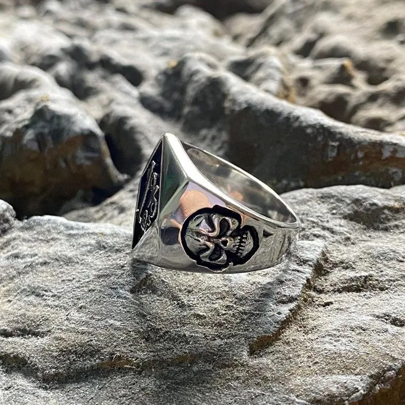 Jewelry × Vintage One Percent 1% ER Skeleton Ring Size ONE SIZE - 4 Thumbnail