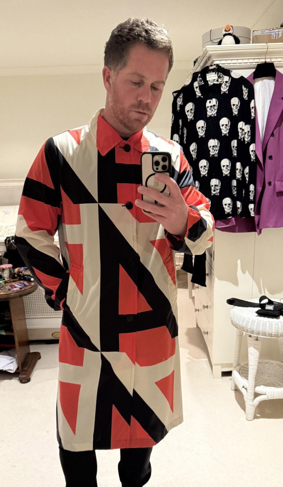 Dries Van Noten SS22 Dries Van Noten Geometric Antwerp long coat jacket Size US M / EU 48-50 / 2 - 5 Thumbnail