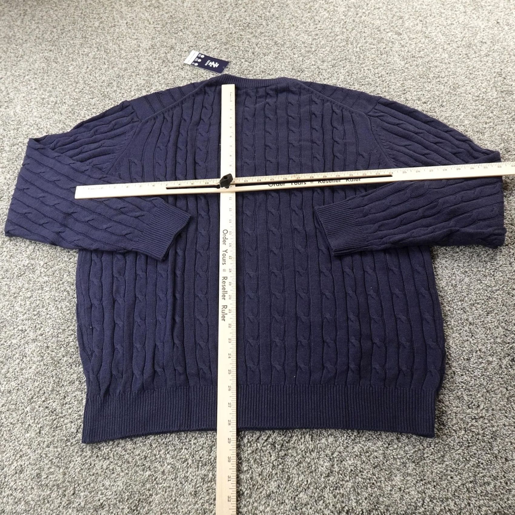 Izod IZOD Sweater Mens 2XL Blue Crewneck Pullover Knit Cable-Knit Aran Size US XXL / EU 58 / 5 - 6 Thumbnail
