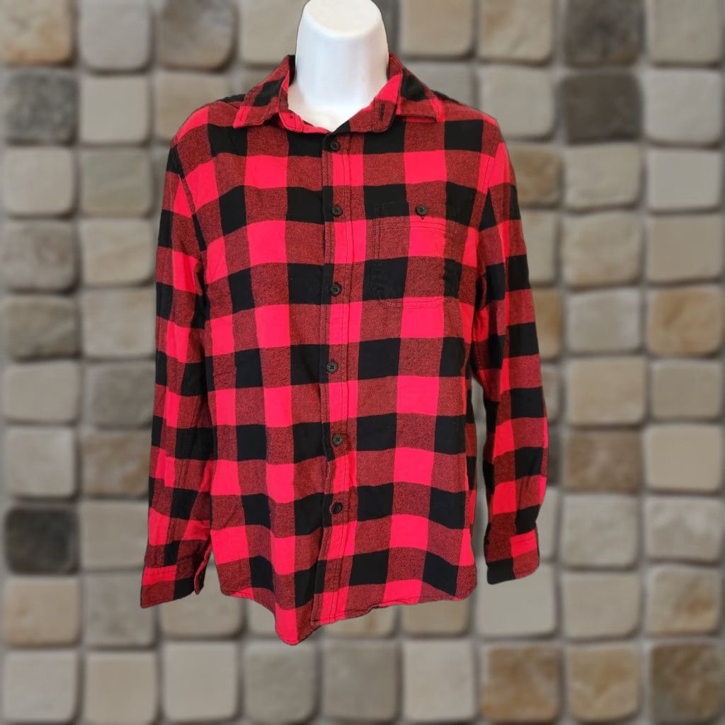 Aeropostale AeroPostale Womens Buffalo Red Black Plaid Button Up Flannel Shirt XS Size XS / US 0-2 / IT 36-38 - 1 Thumbnail