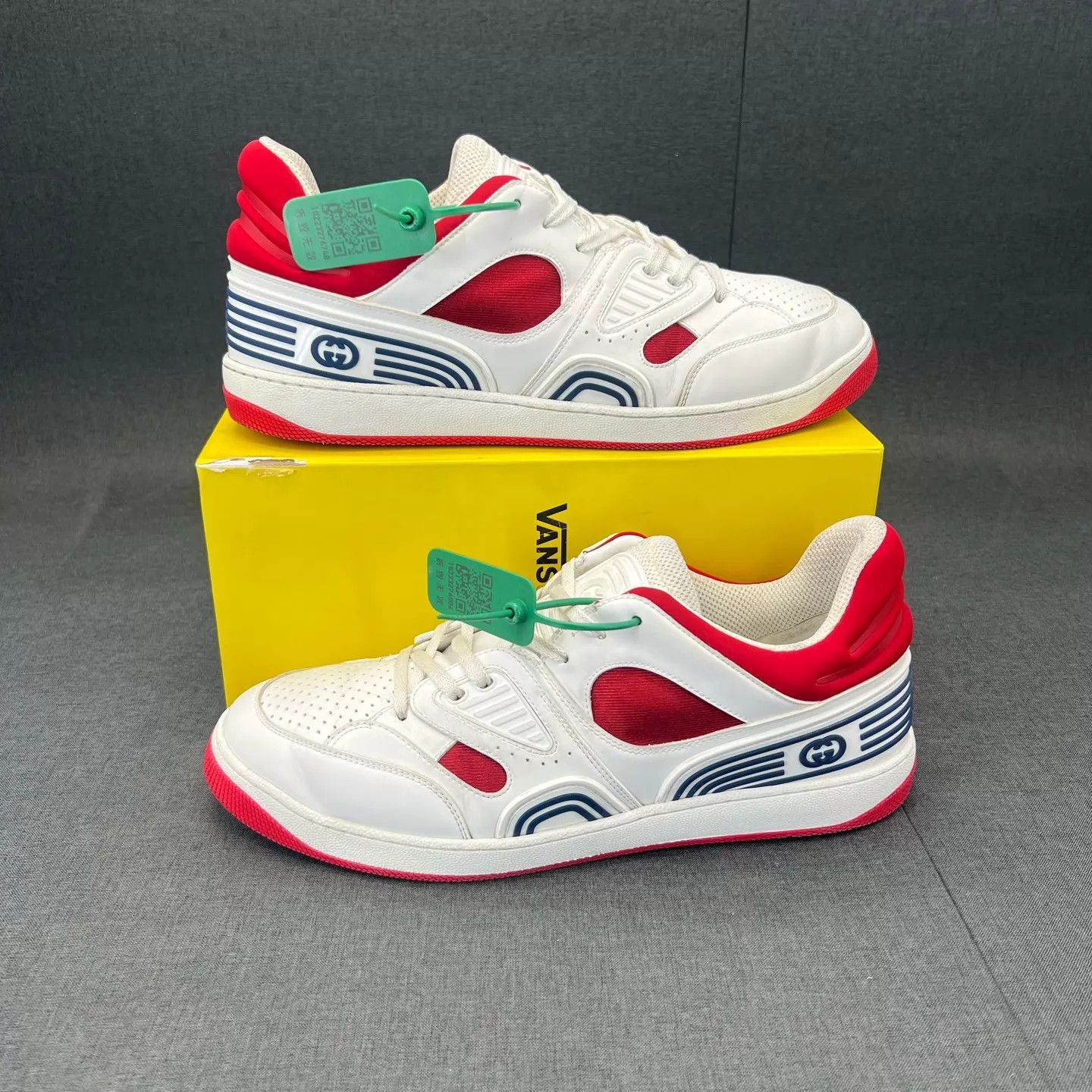 Gucci Gucci Basket White Red 46 New Size US 13 / EU 46 - 2 Thumbnail