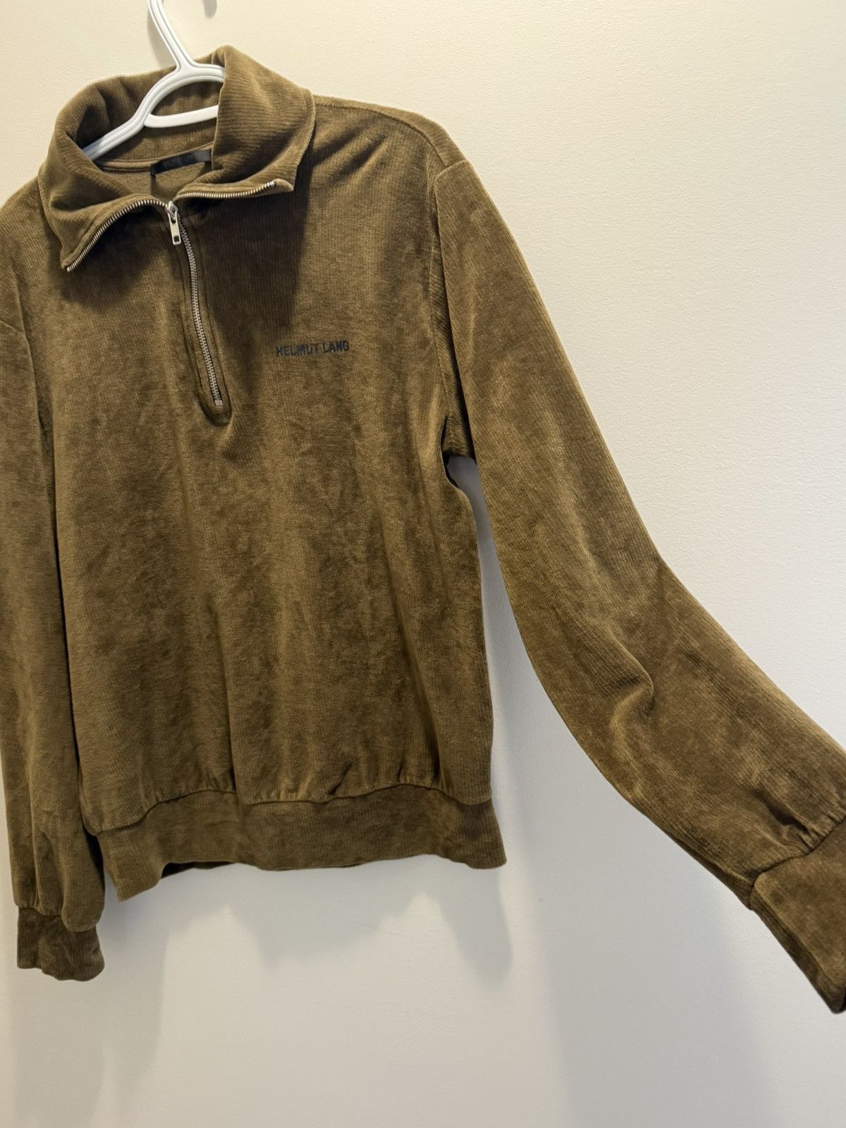 Helmut Lang Corduroy Quarter-Zip Sweater Size US S / EU 44-46 / 1 - 6 Thumbnail