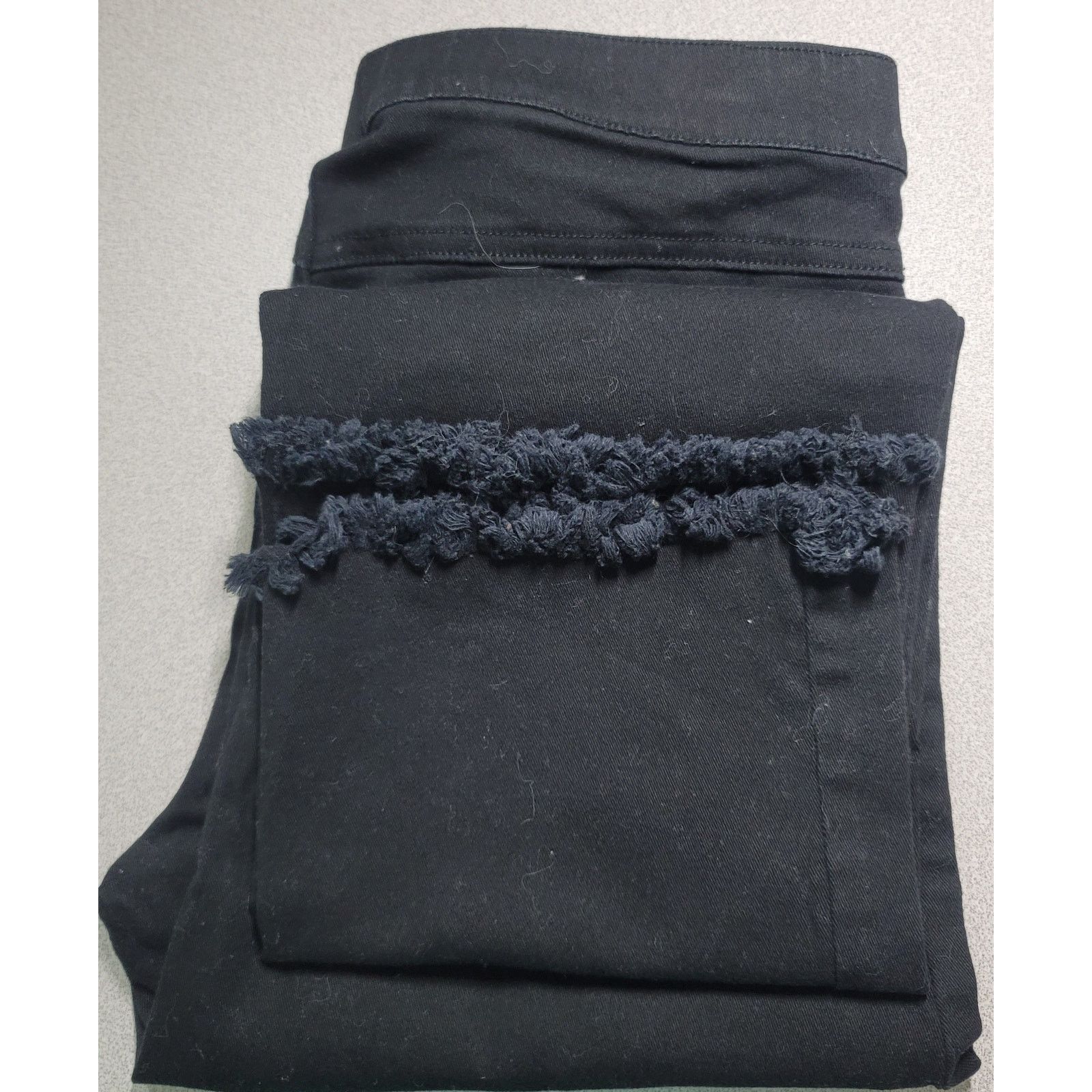 Other Hue Black Frayed Hem Denim Jeggings Small Lightweight Faux Size 28" / US 6 / IT 42 - 7 Thumbnail