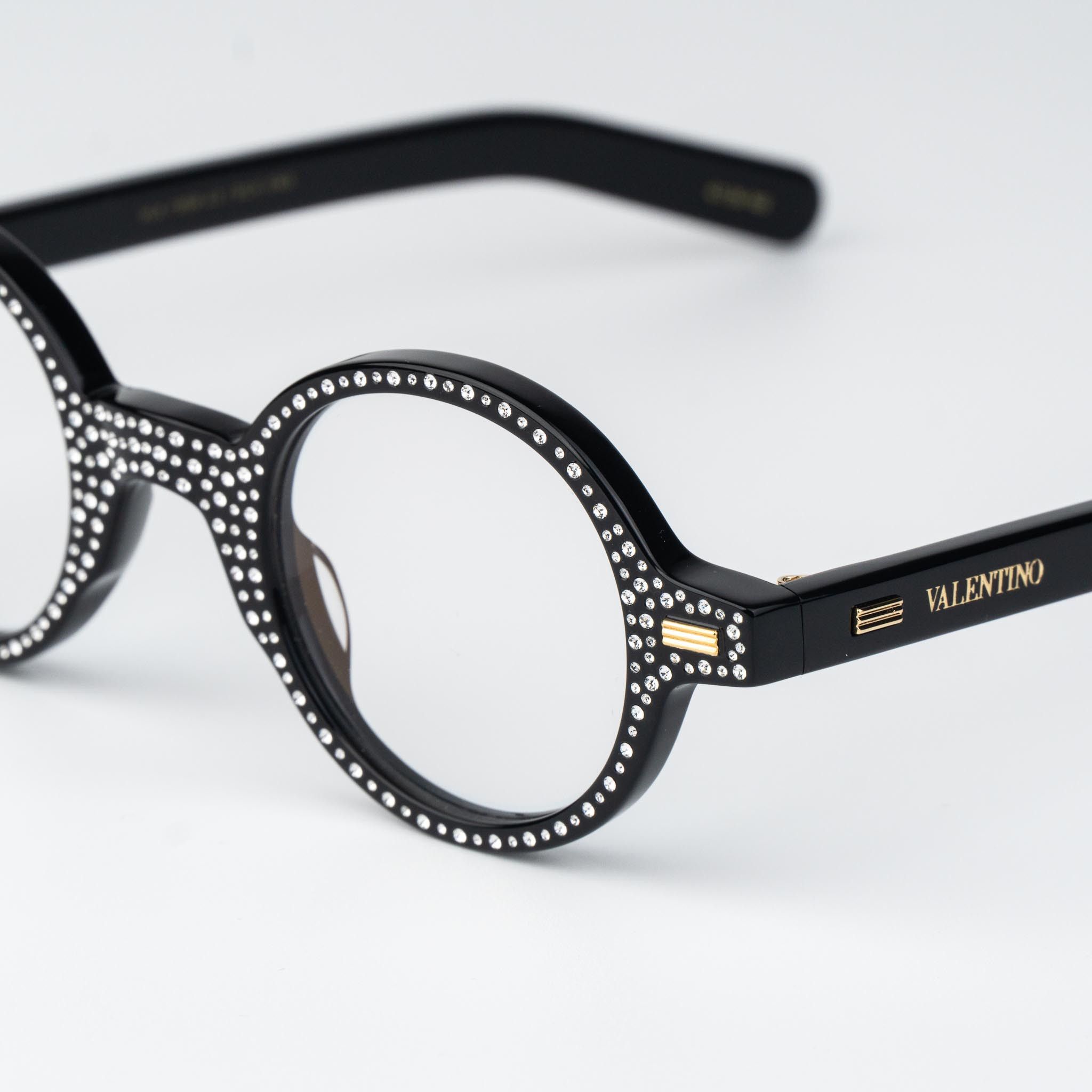 Valentino Valentino Women Eyeglasses Stones Crystal Round VLX-185 B Size ONE SIZE - 5 Thumbnail
