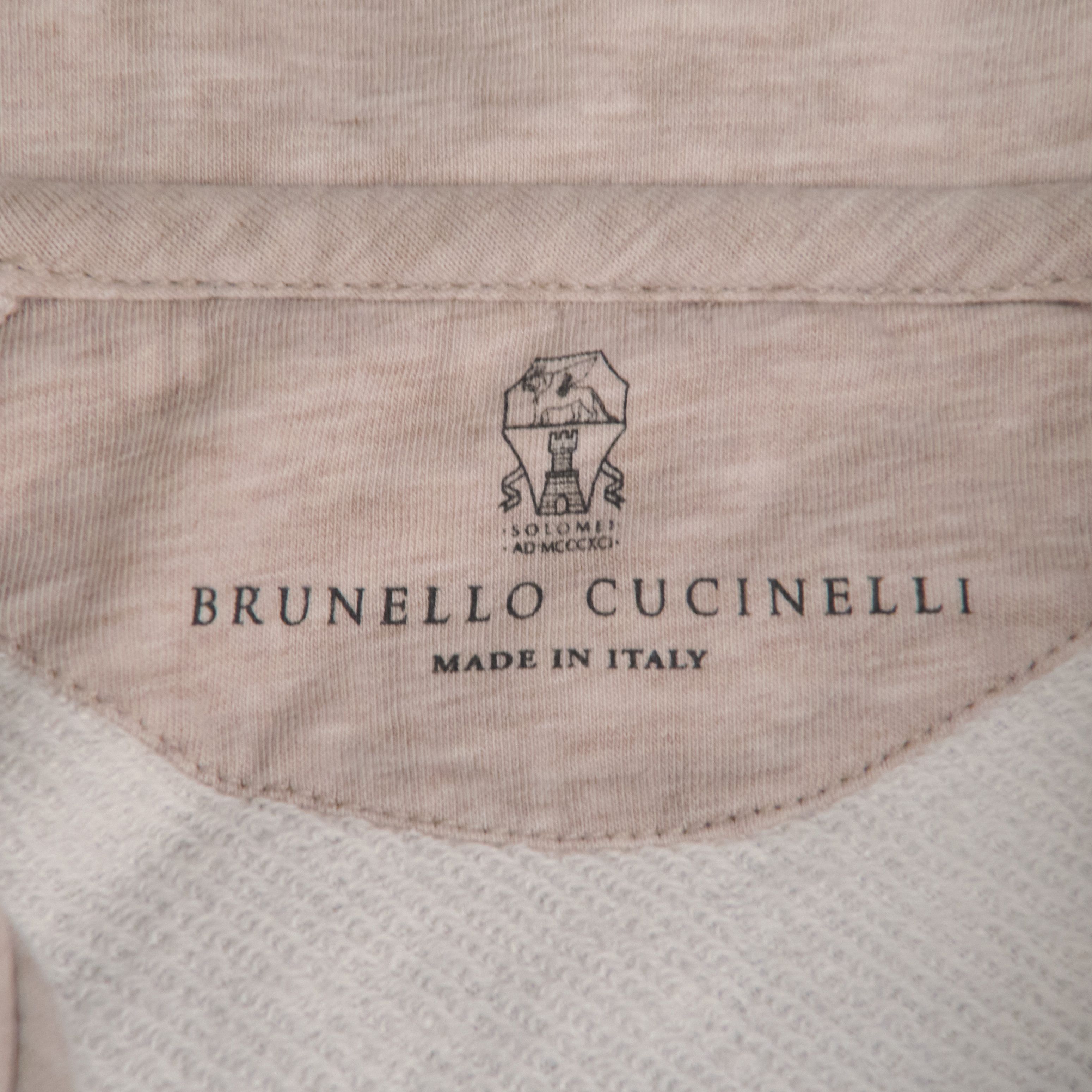 Brunello Cucinelli BRUNELLO CUCINELLI LINEN/COTTON LOGO HOODIE Size US L / EU 52-54 / 3 - 6 Thumbnail