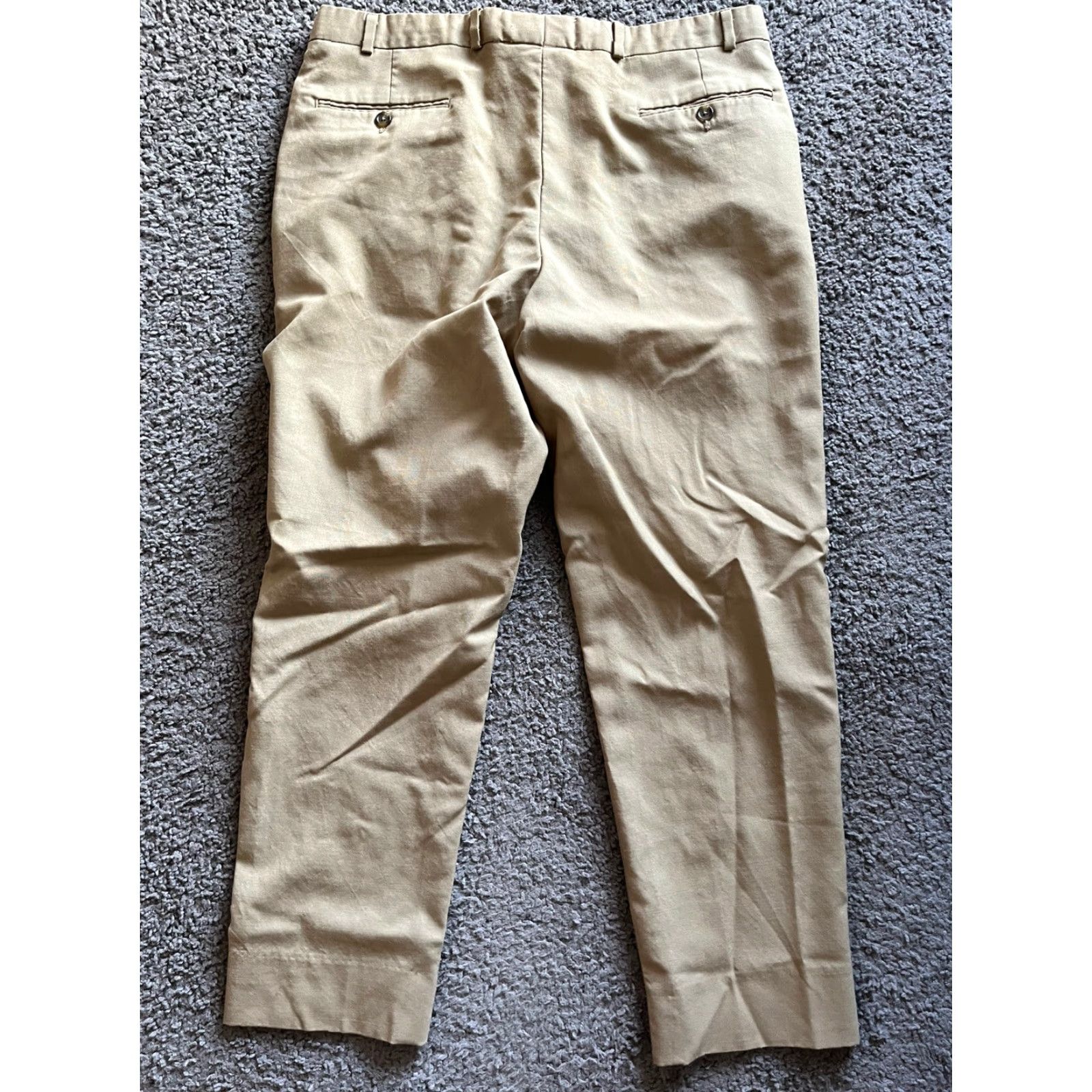 Ralph Lauren VINTAGE Lauren Ralph Lauren Dress Pants Mens Khaki Beige Super 100s 36x27 Adult Regular Straight Front Beige Pants Men Size US 36 / EU 52 - 3 Thumbnail