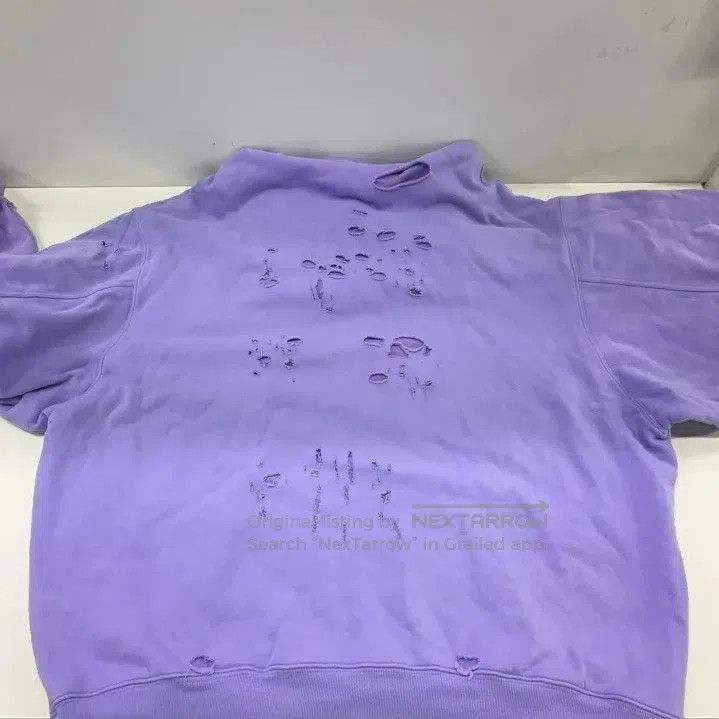 Balenciaga Balenciaga SS22 Purple Logo Hoodie with Distressed Details. Size US M / EU 48-50 / 2 - 8 Thumbnail