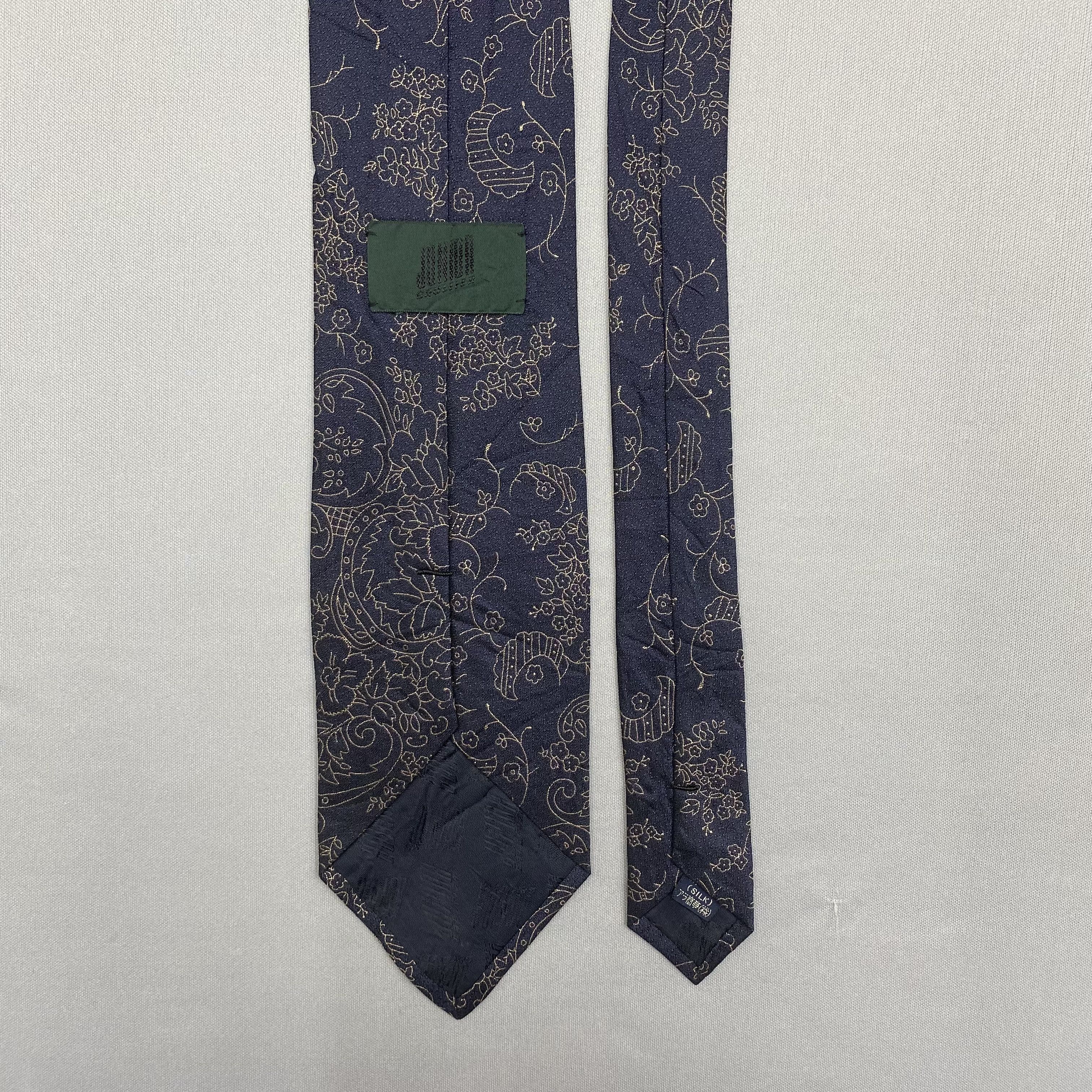 Japanese Brand Vintage SILK Necktie Cravate Pure Silk Neck Tie Size ONE SIZE - 6 Thumbnail