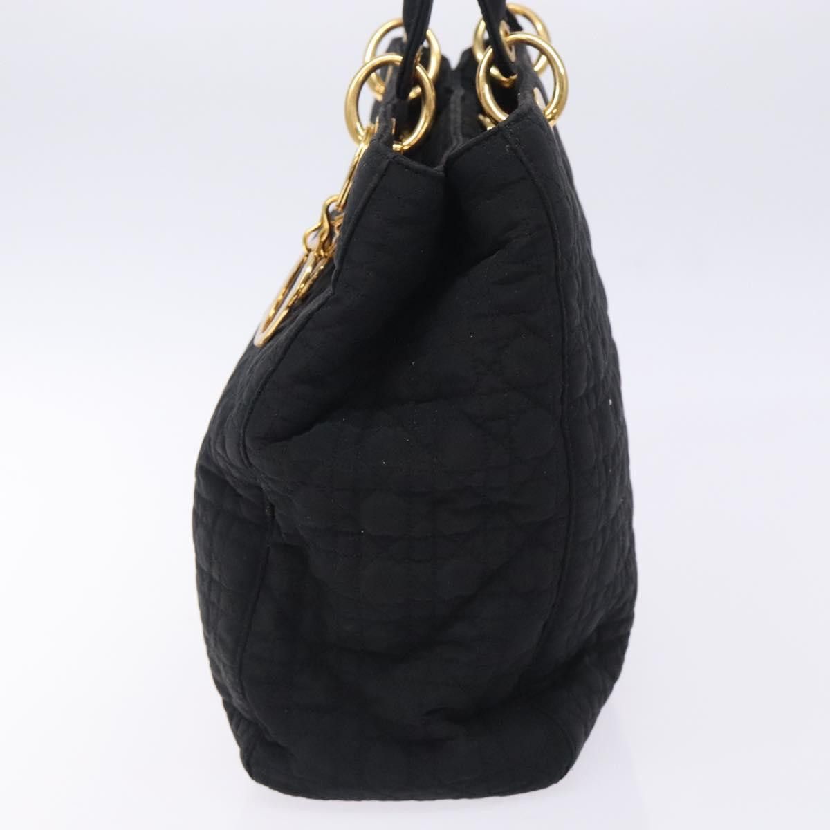 Dior DIOR Canage Hand Bag Nylon Black Gold Size ONE SIZE - 4 Thumbnail