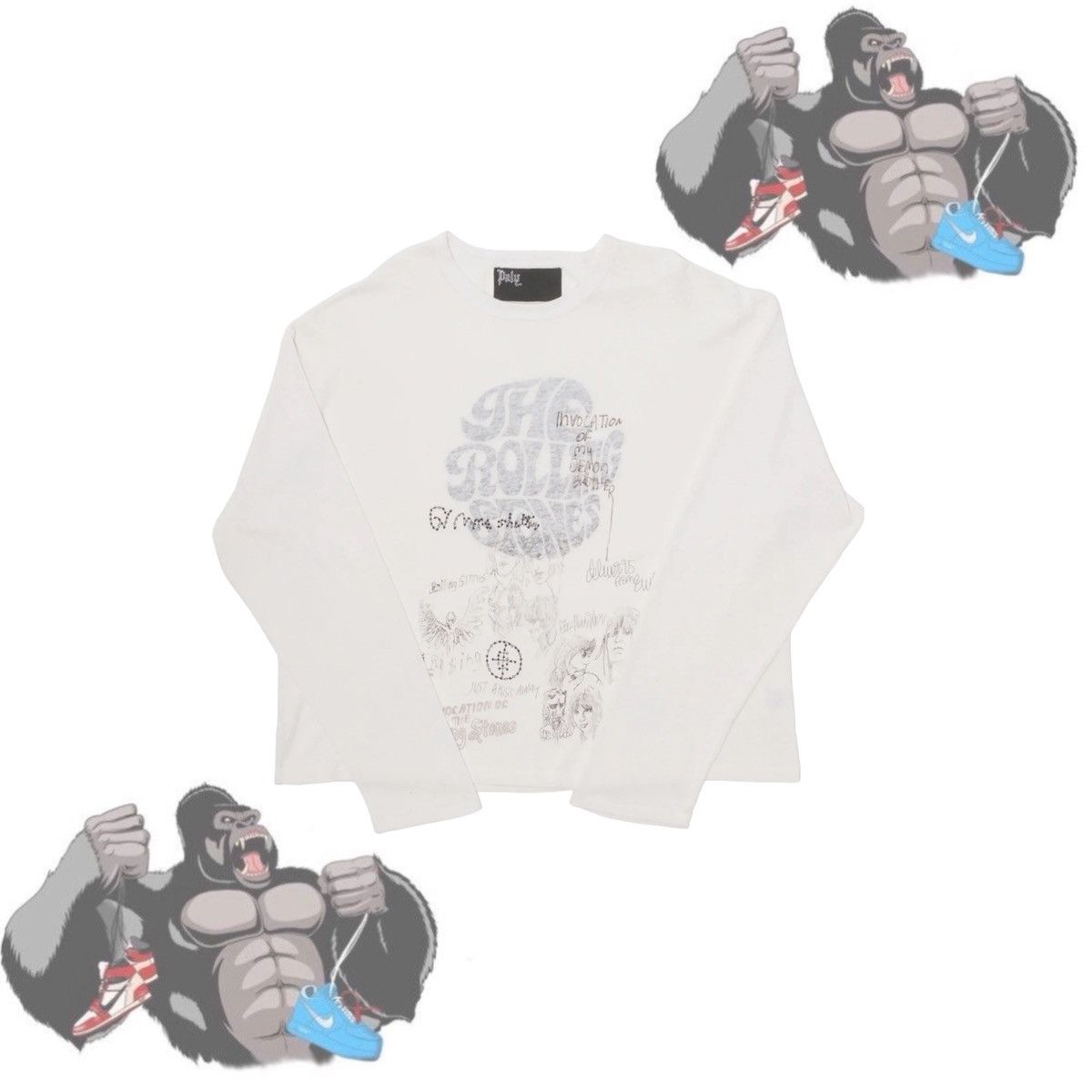 Paly Hollywood Paly Hollywood x Rolling Stones Embroidery L/S Tee Size US L / EU 52-54 / 3 - 1 Thumbnail