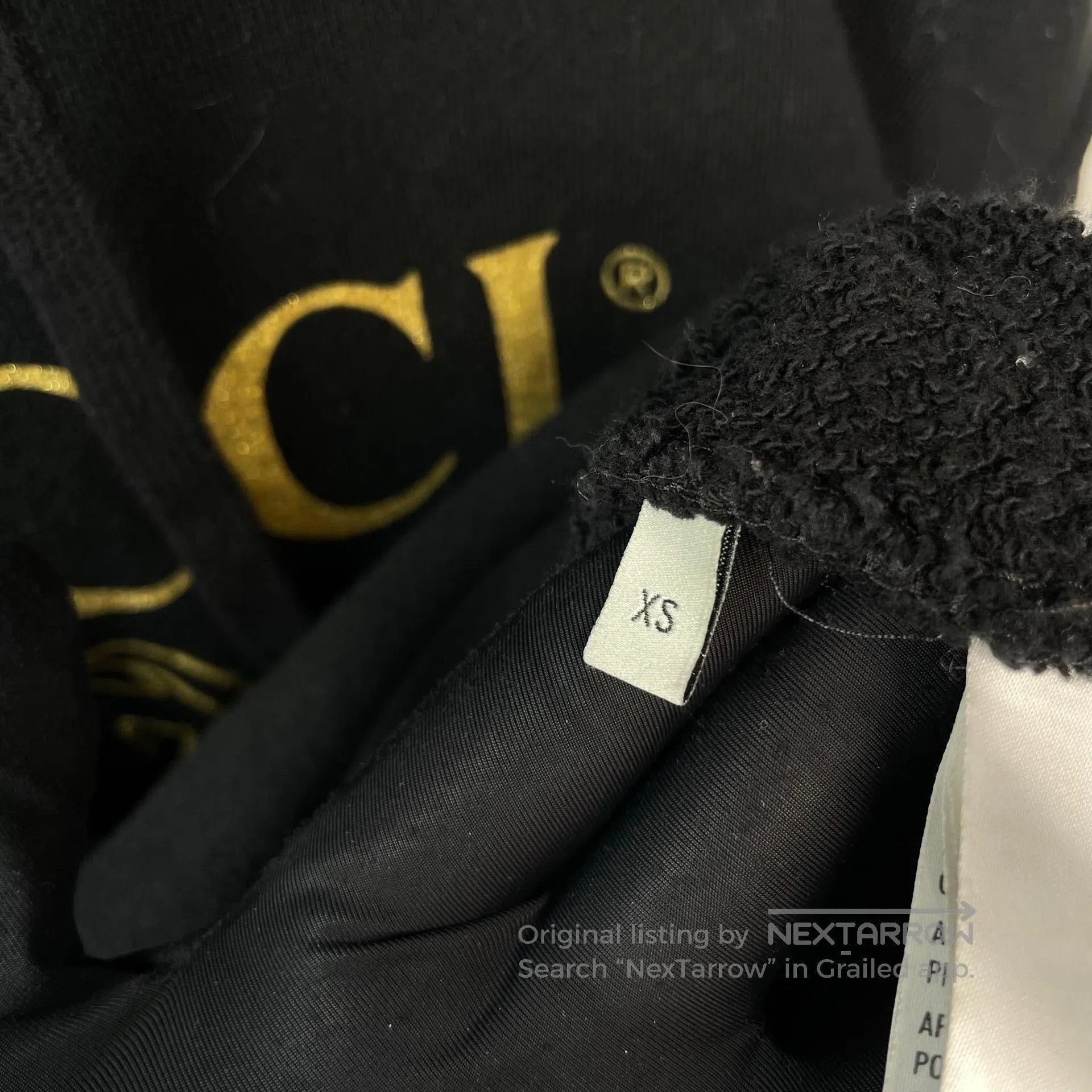 Gucci Guicci Black logo wolf embroidery cotton hooded sweatshirt Size US XS / EU 42 / 0 - 5 Thumbnail
