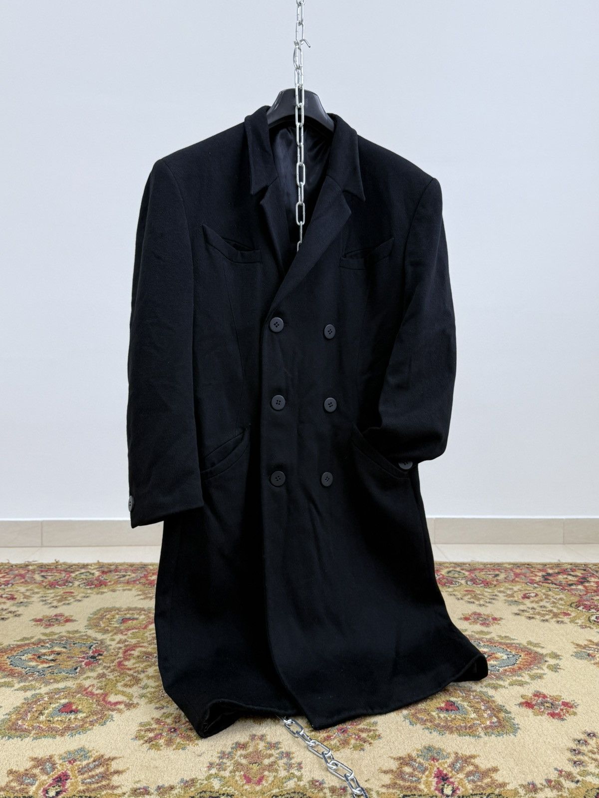 Thierry Mugler Vintage Thierry Mugler Wool Double Breasted Coat Size US XL / EU 56 / 4 - 1 Thumbnail