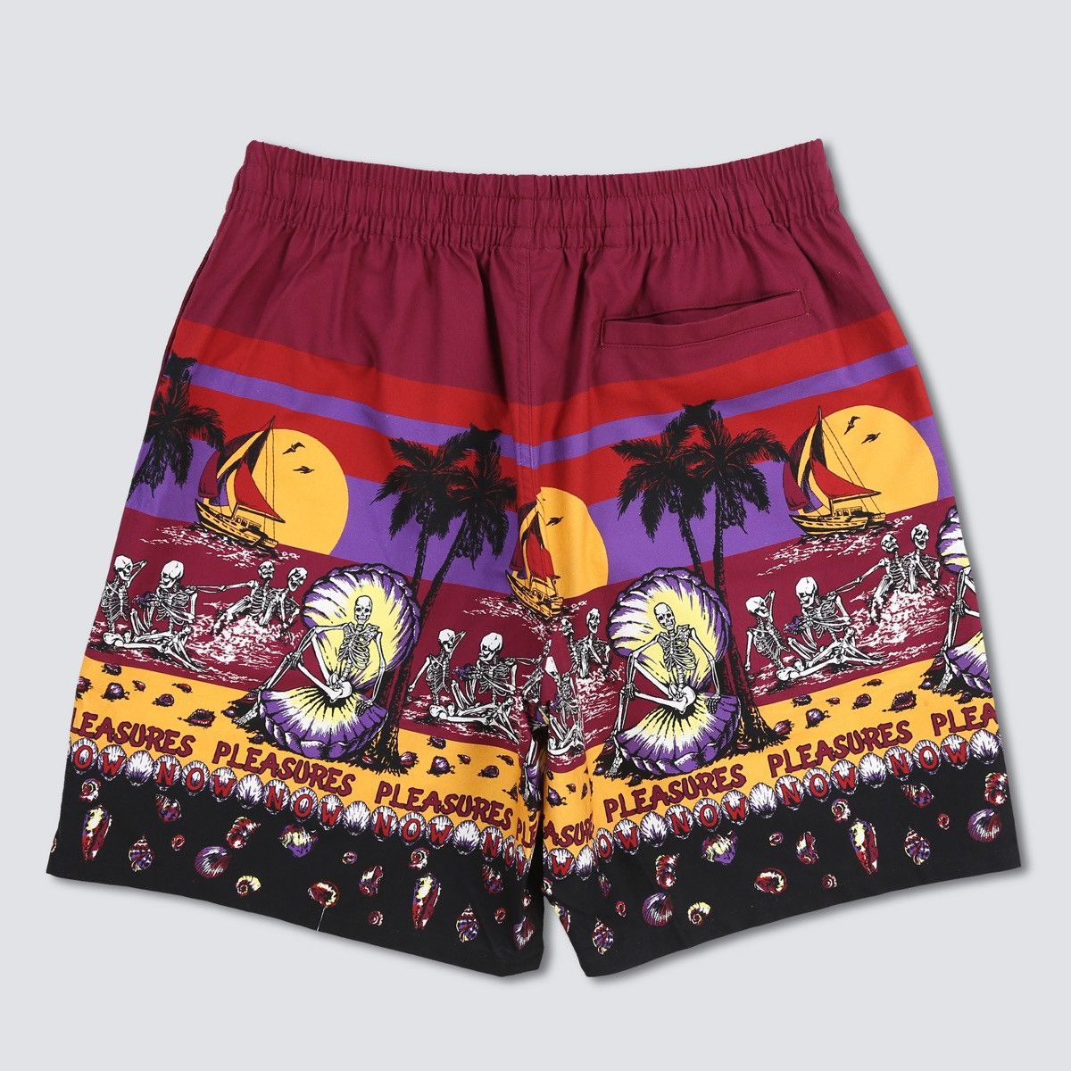 Pleasures Pleasures Beach Short Burgundy Sz. Large Size US 34 / EU 50 - 2 Thumbnail