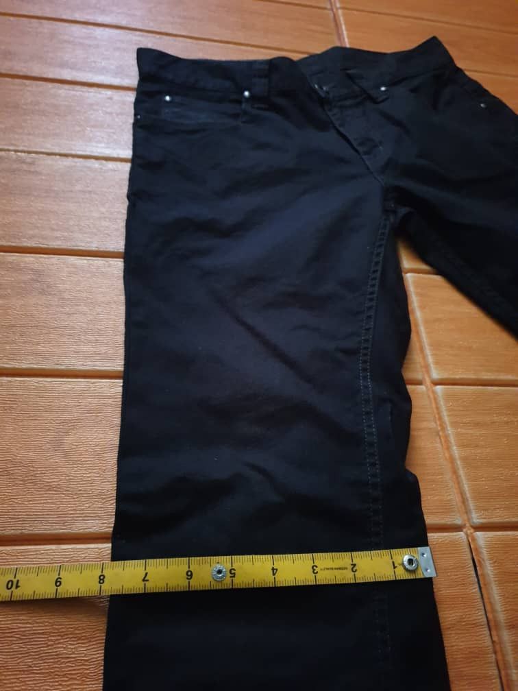 Japanese Brand Unnamed Japanese Brand black colour buckle back pant Size US 31 - 9 Thumbnail