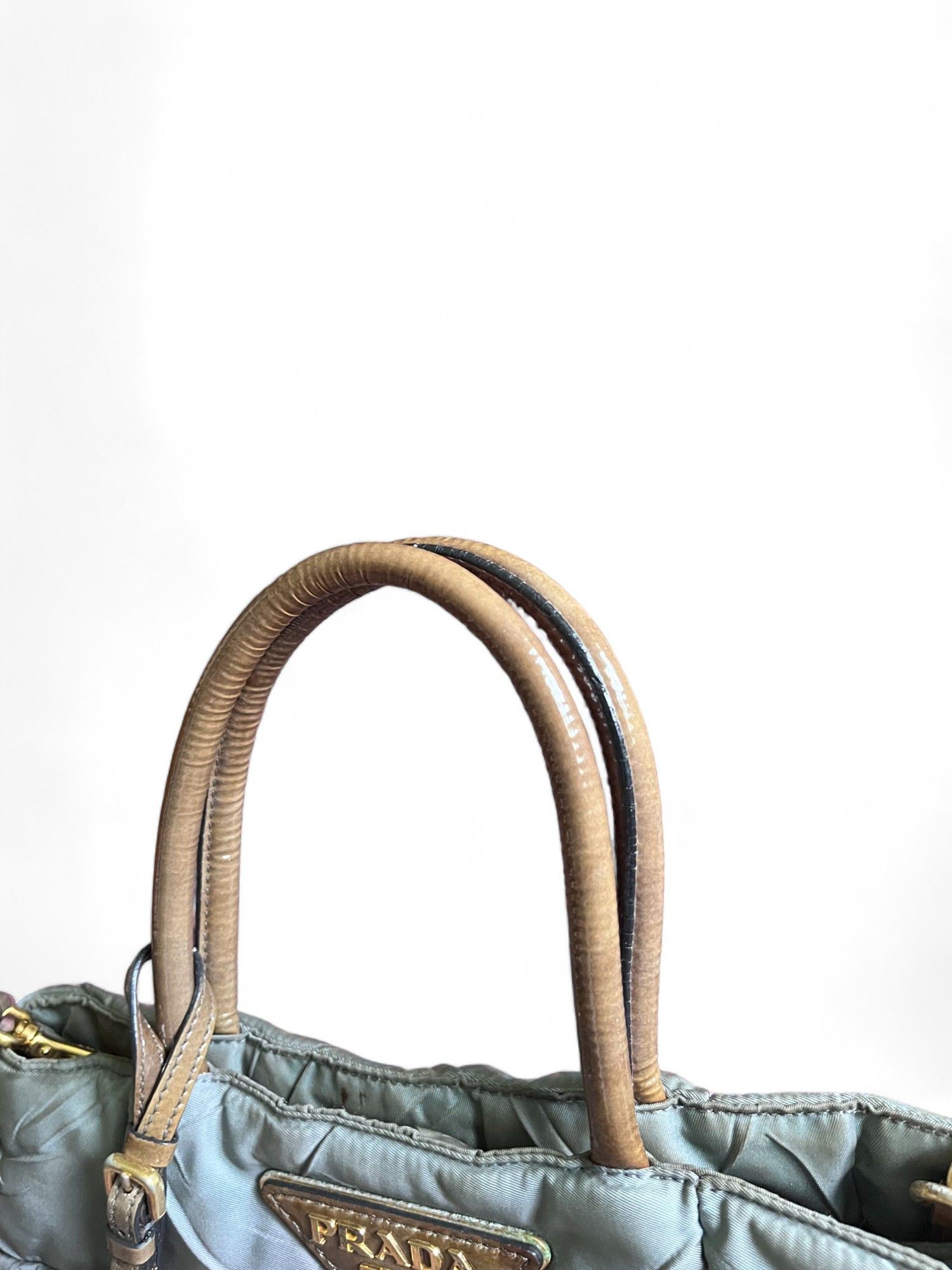 Prada Prada - Tessuto Crispy Nylon Peltro Handbag Shoulder Bag Size ONE SIZE - 6 Thumbnail