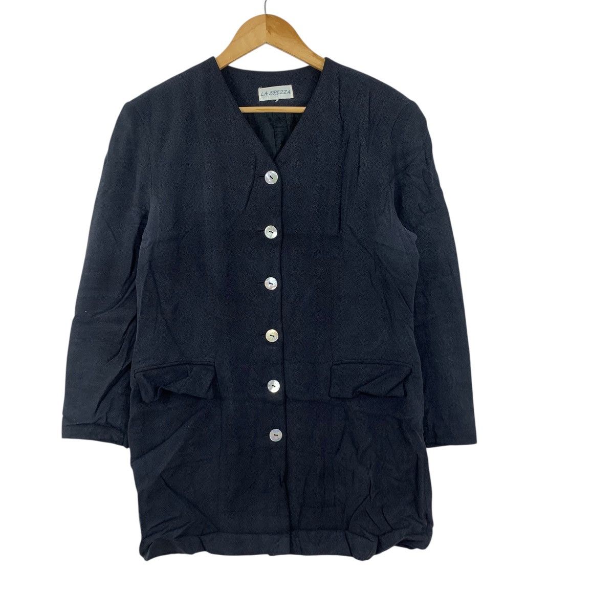 Vintage Vintage LA BREZZA ITALY Pure Silk Minimalist Design Coat Size M / US 6-8 / IT 42-44 - 5 Thumbnail