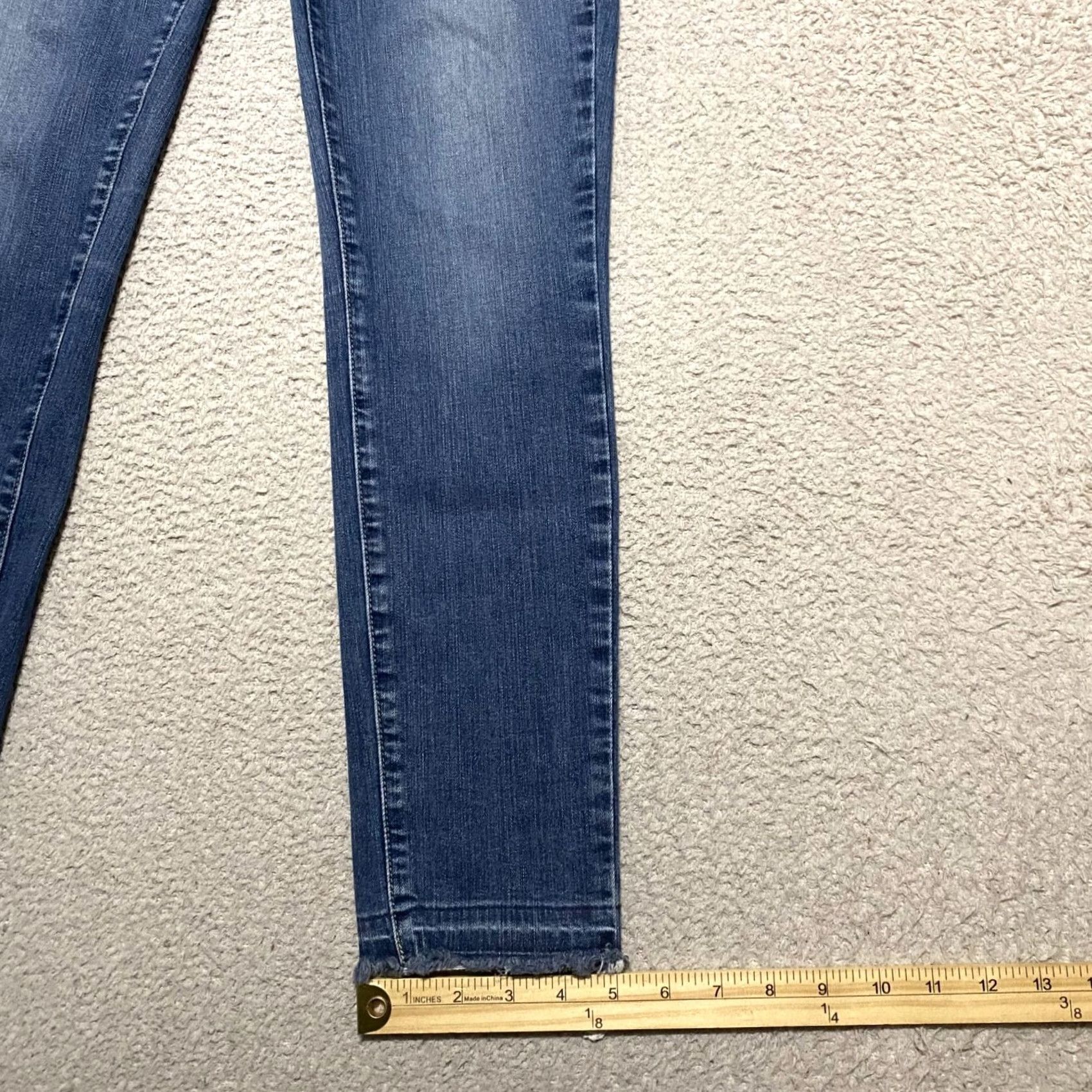 Paige Paige Jeans Womens Slim Mid Rise Ankle 29 Blue Denim Hoxton 5-Pocket Logo Stretch Cotton Blend 90s? No Vintage Capri? Size 29" - 5 Thumbnail