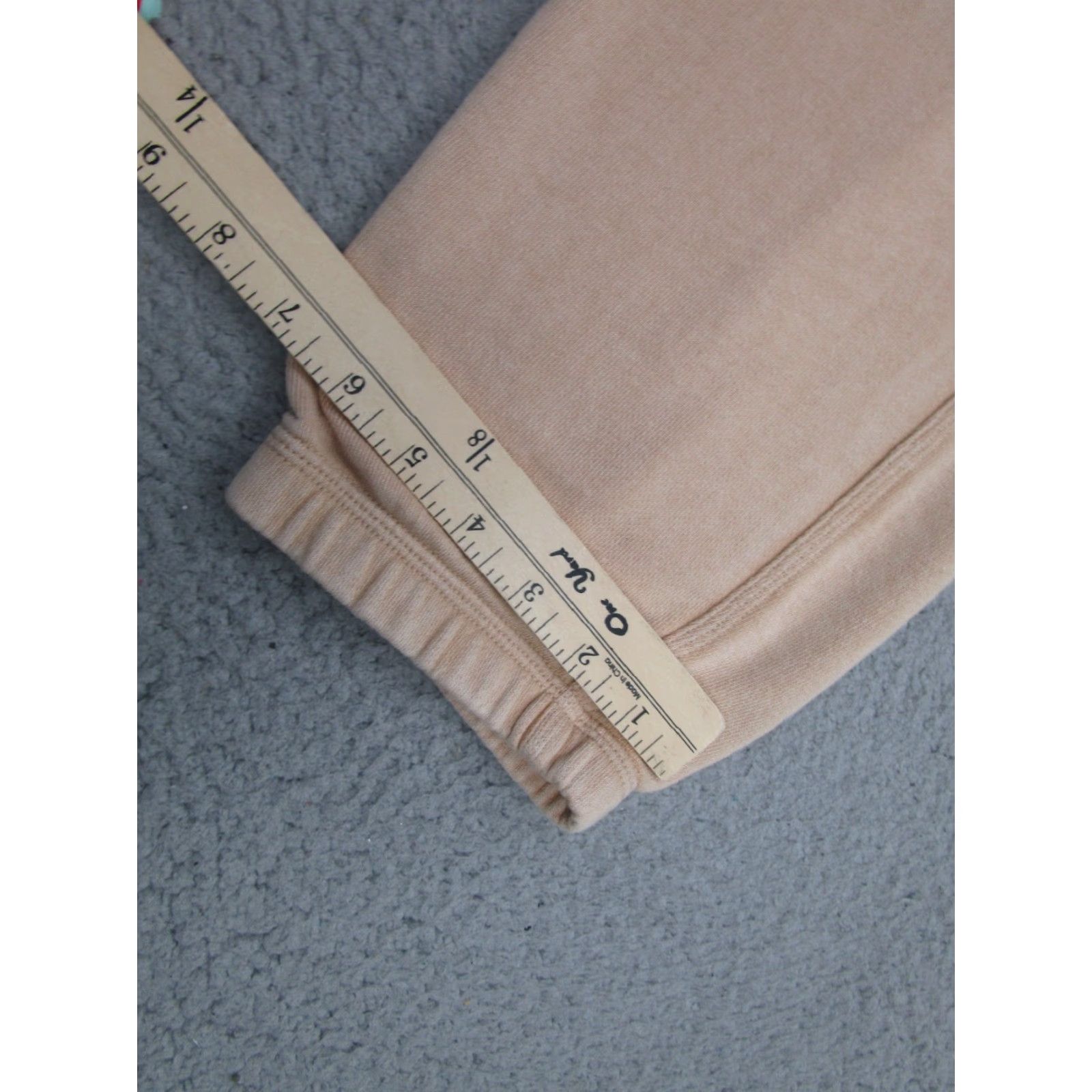 Vintage Aerie Sweatpants Womens L Beige Terry Fleece Jogger Pants Drawstring Elastic Waist Pockets Zipperless? (Wait) Size 36" / US 14 / IT 50 - 4 Thumbnail