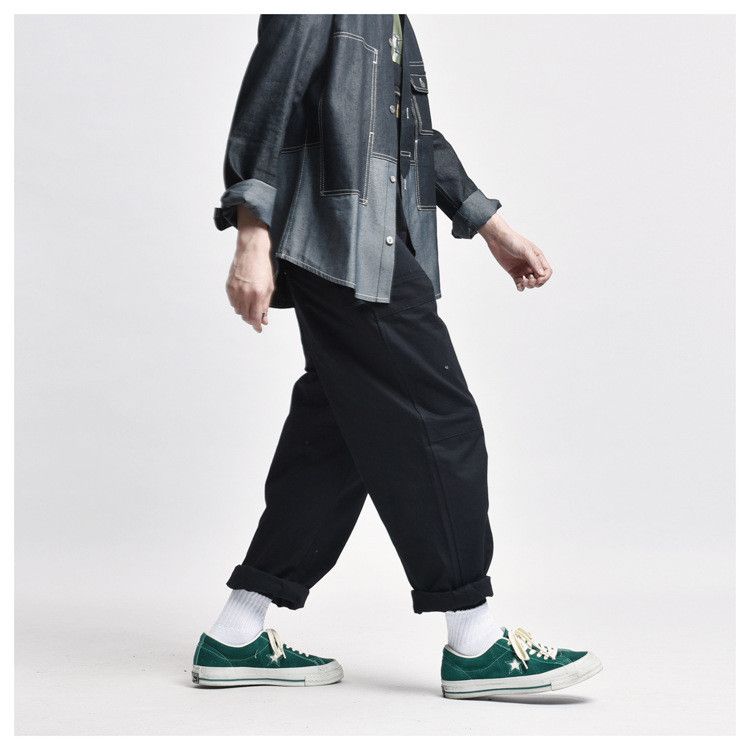Japanese Brand Men's Street Washed Vintage Loose Multi-Pocket Overalls Size US 32 / EU 48 - 3 Thumbnail