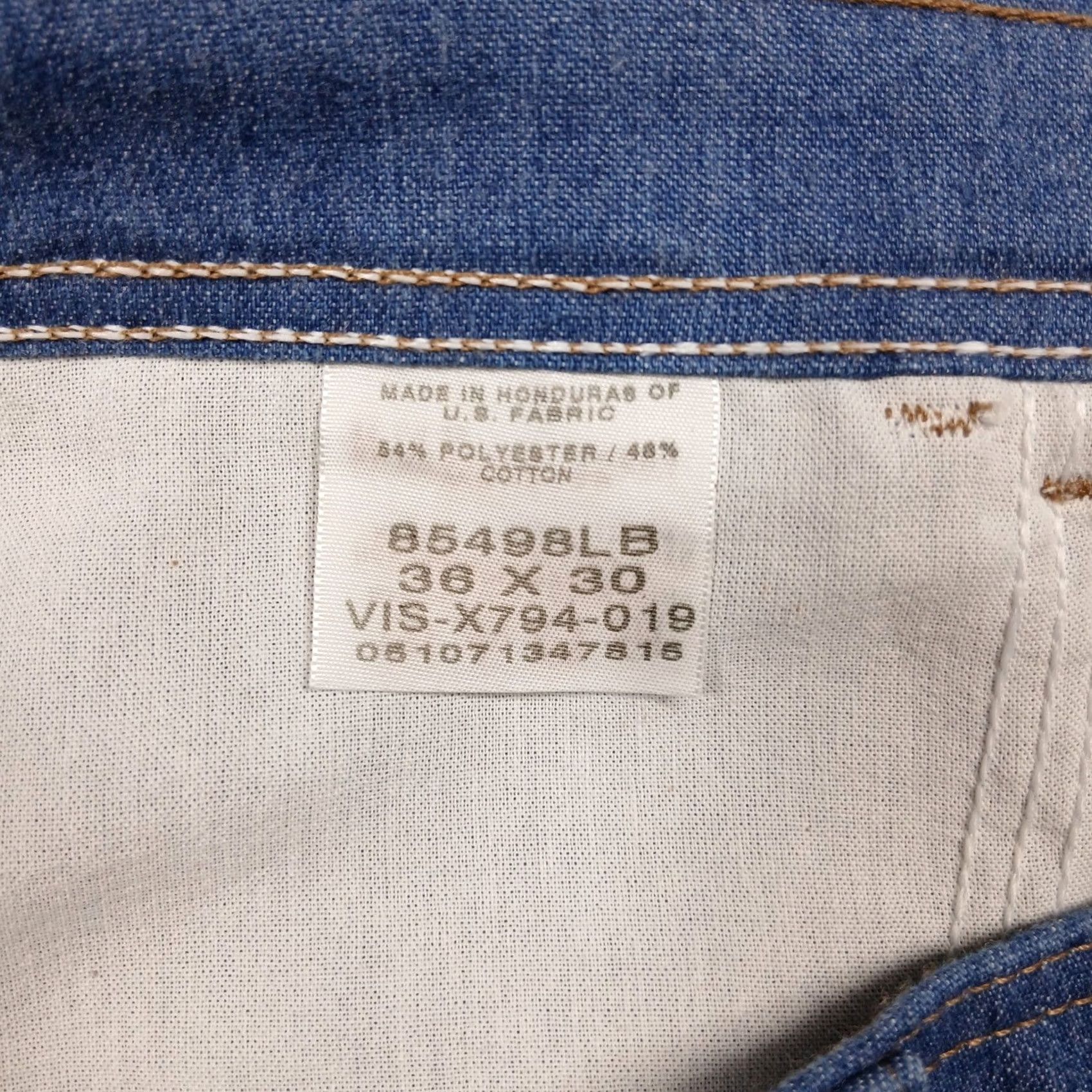 Wrangler Wrangler Mens 36x30 Light Blue Chambray Blend Workwear Jeans Size US 36 / EU 52 - 5 Thumbnail