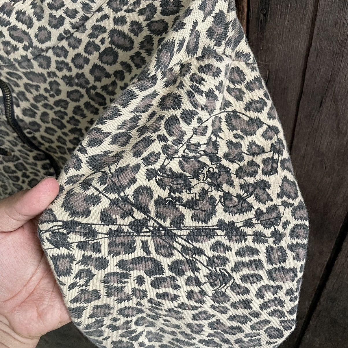 Japanese Brand Jury Black Leopard Hoodie Size S / US 4 / IT 40 - 6 Thumbnail