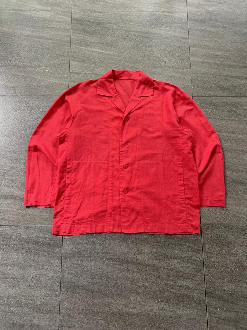 Homme Plisse Issey Miyake FREE TAX!l Homme Plisse Open Collar Shirt/Jacket Size US L / EU 52-54 / 3 - 2 Thumbnail