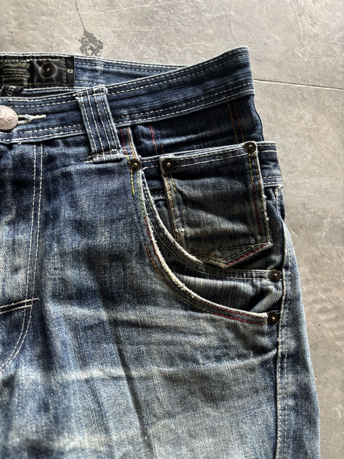 PPFM DOUBLE WAIST BREATHMINT DISTRESSED JAPANESE MULTIZIPPER PUNK Size US 31 - 9 Thumbnail