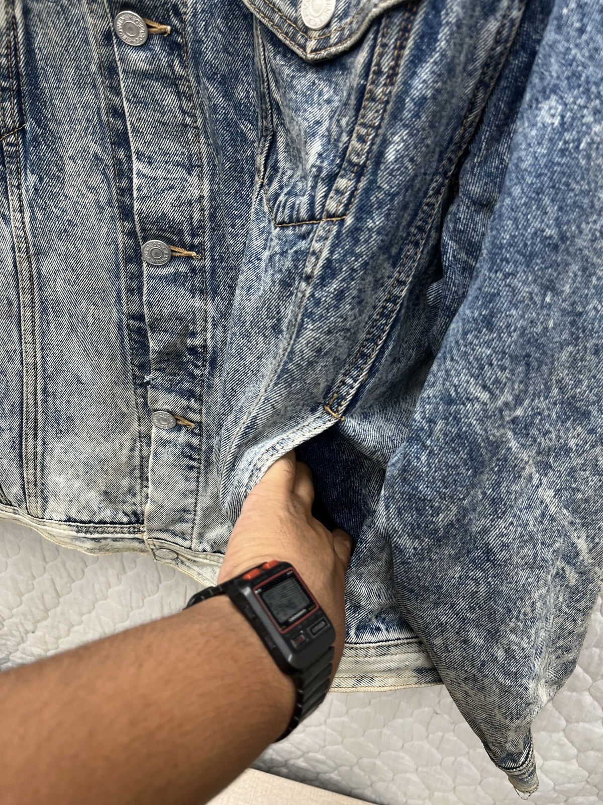 Edwin 🔥🔥🔥STEALS VTG EDWIN ACID WASH DENIM JACKET Size US XL / EU 56 / 4 - 17 Thumbnail