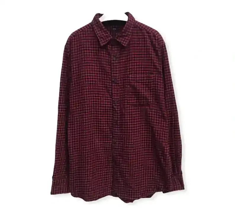 Flannel Japanese Brand Uniqlo Plaid Tartan Flannel Shirt Size US XL / EU 56 / 4 - 1 Thumbnail