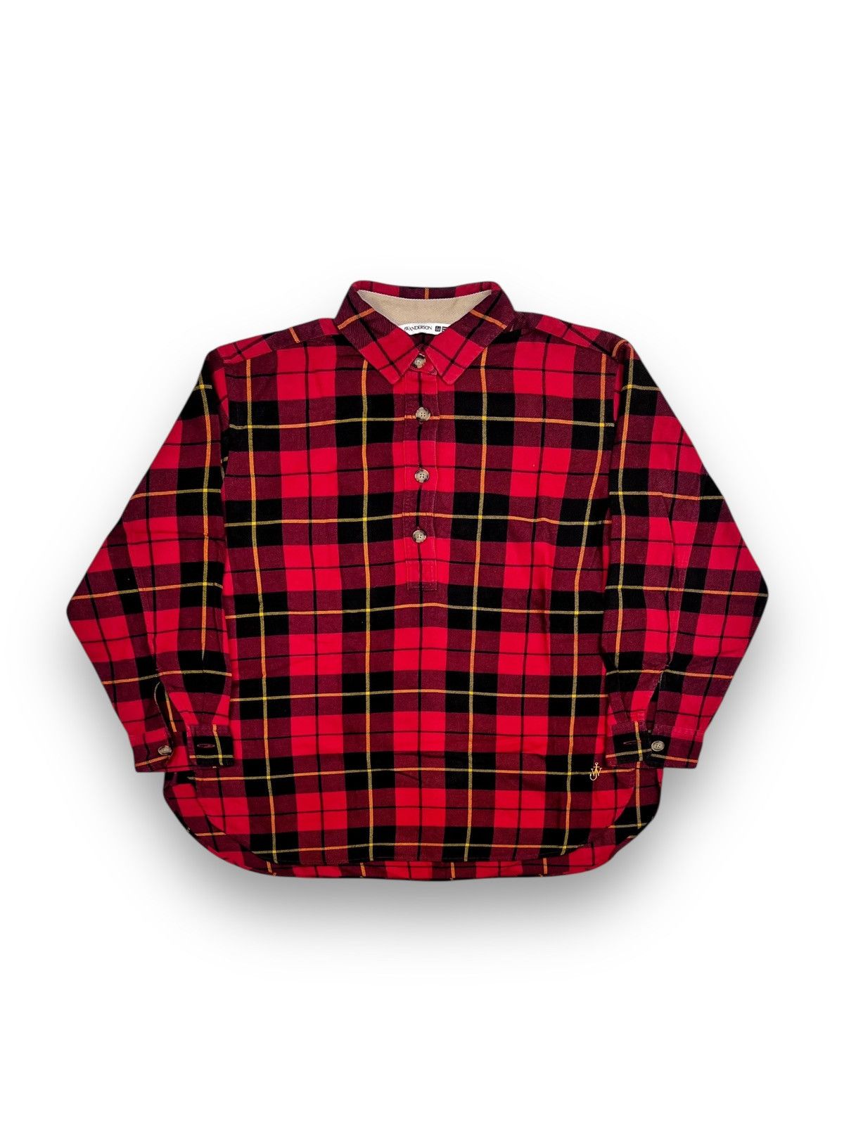 JW Anderson × Uniqlo Uniqlo x JW Anderson Half Button Plaid Flannel Size US L / EU 52-54 / 3 - 1 Thumbnail