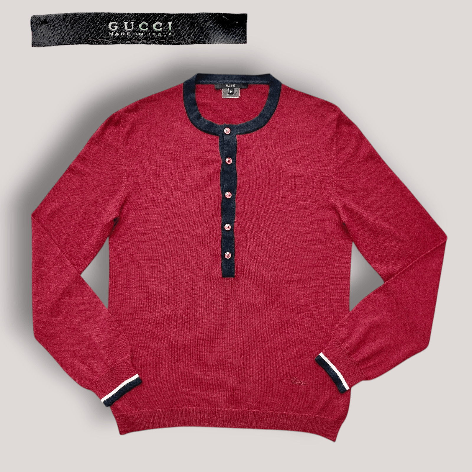 Gucci Pullover Jumper Knitted Crew Neck Wool Vintage Size M Size US M / EU 48-50 / 2 - 1 Thumbnail